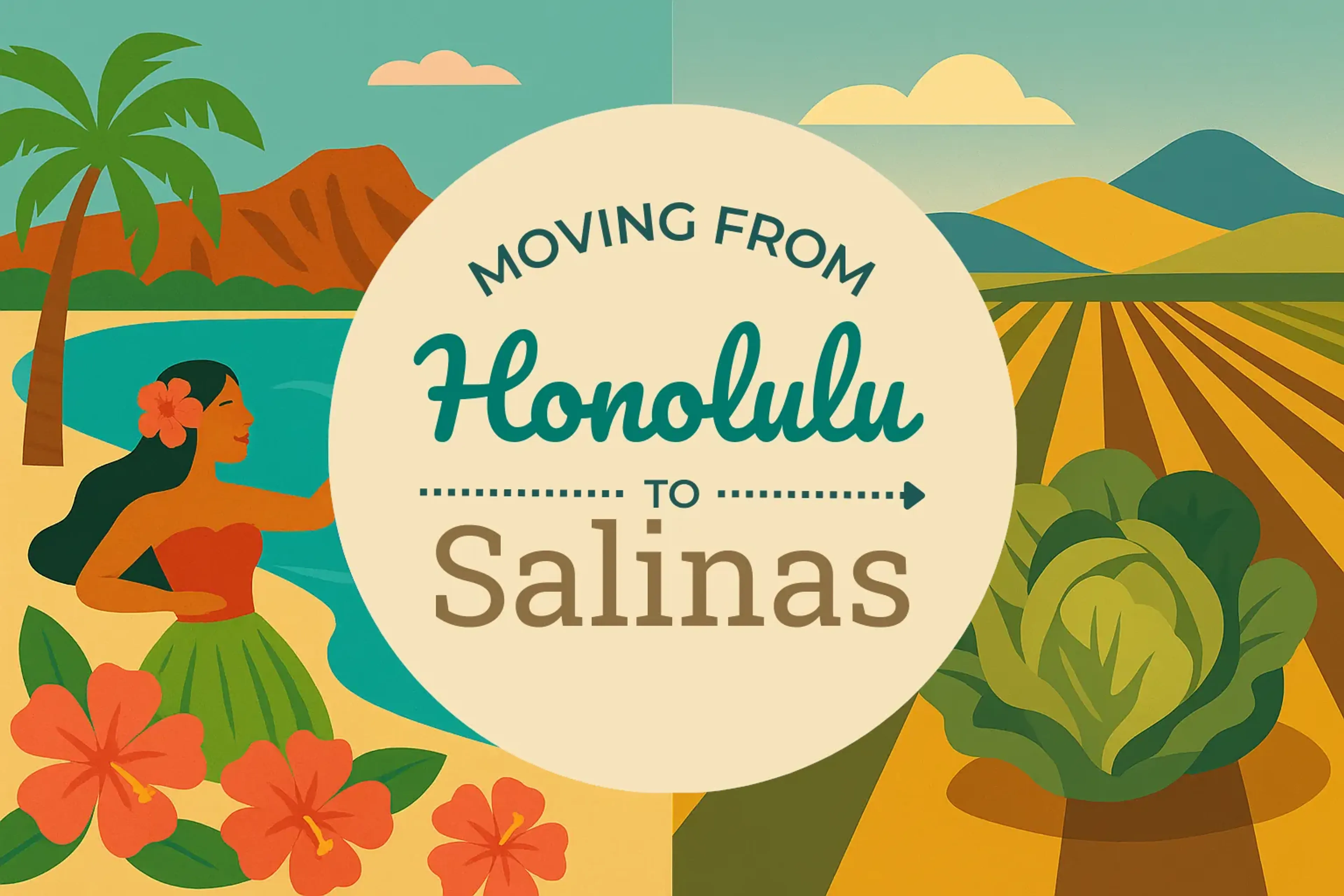 Side-by-side comparison of Honolulu to Salinas moving companies
