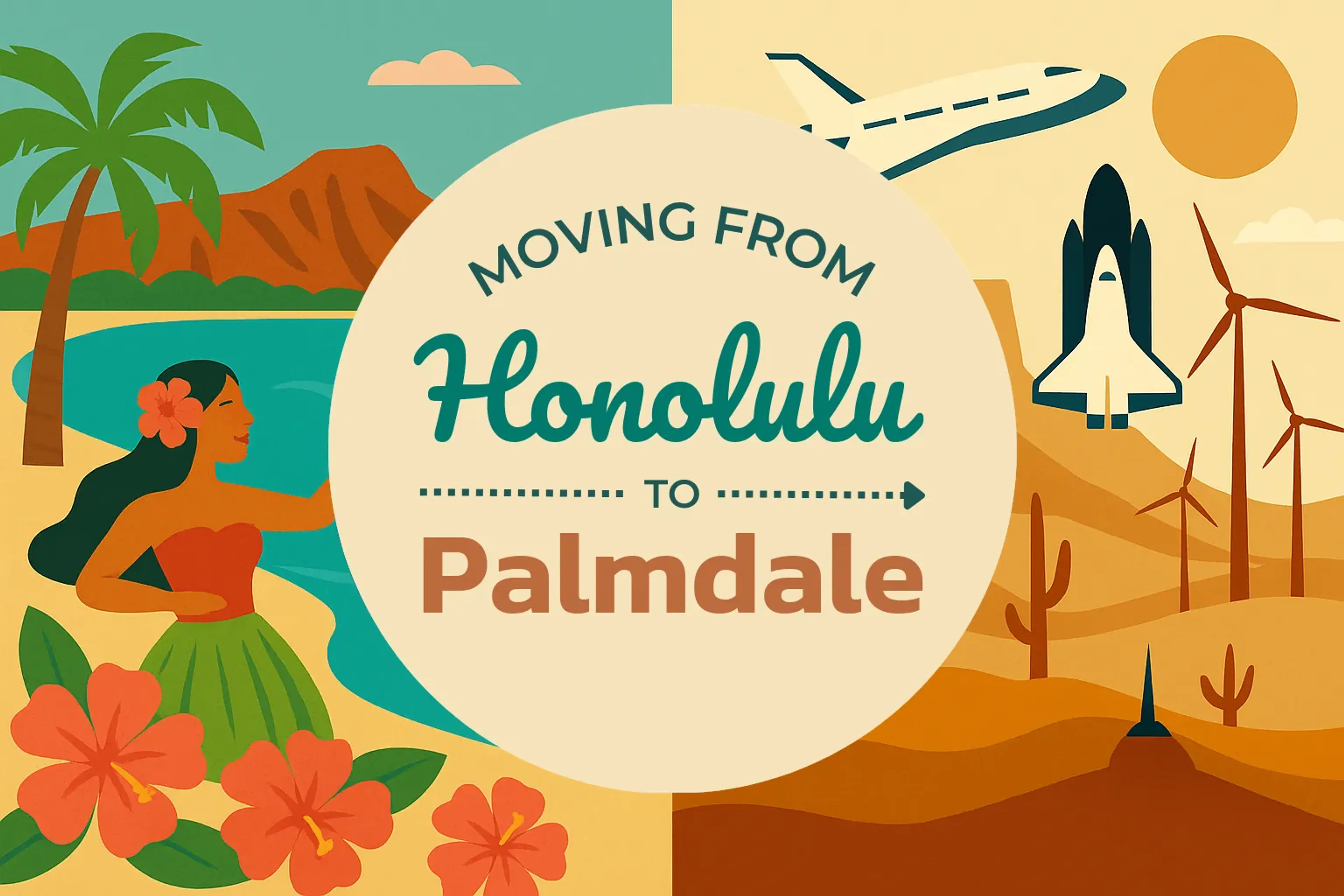 Side-by-side comparison of Honolulu to Palmdale moving companies
