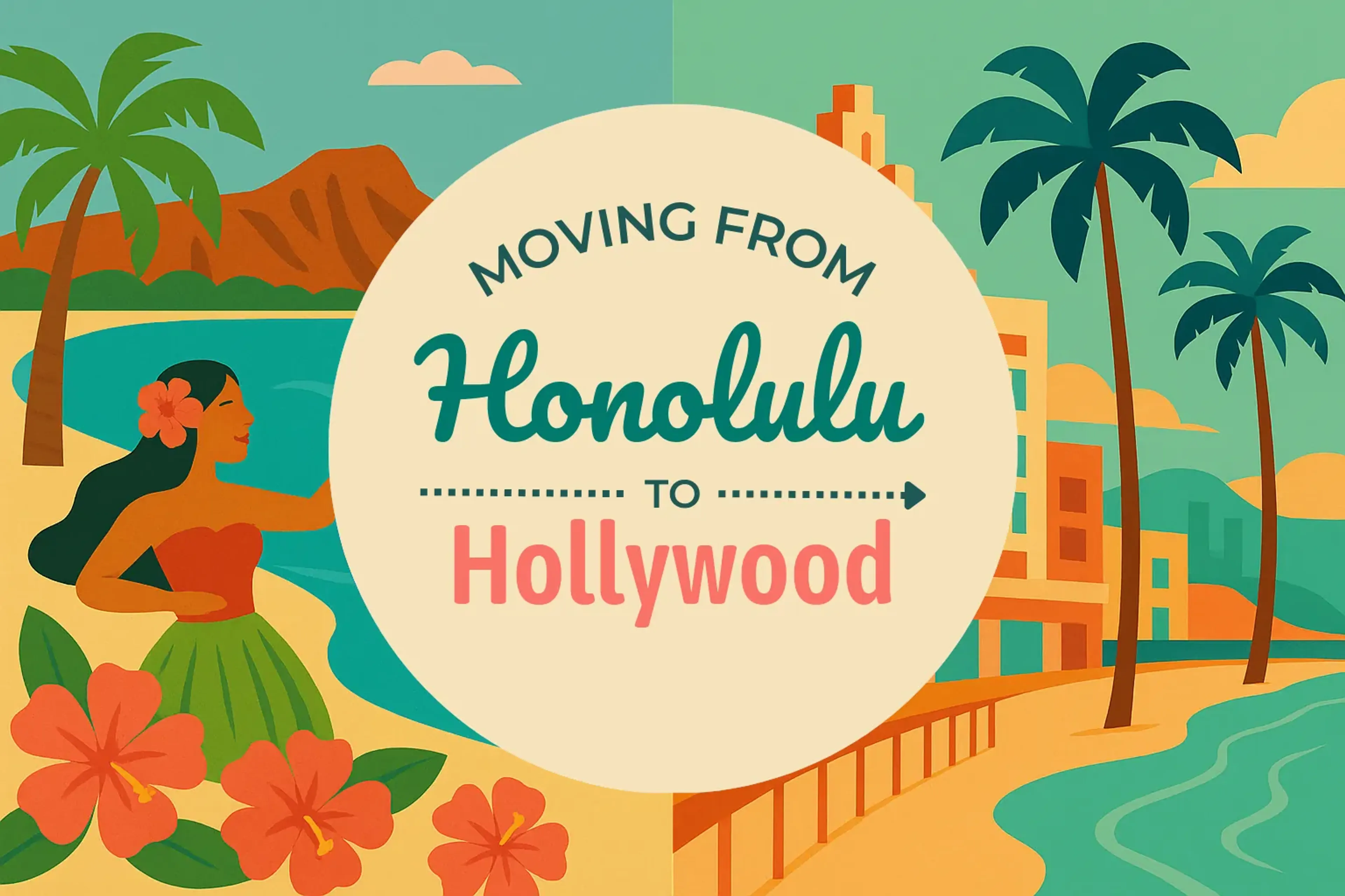 Side-by-side comparison of Honolulu to Hollywood moving companies