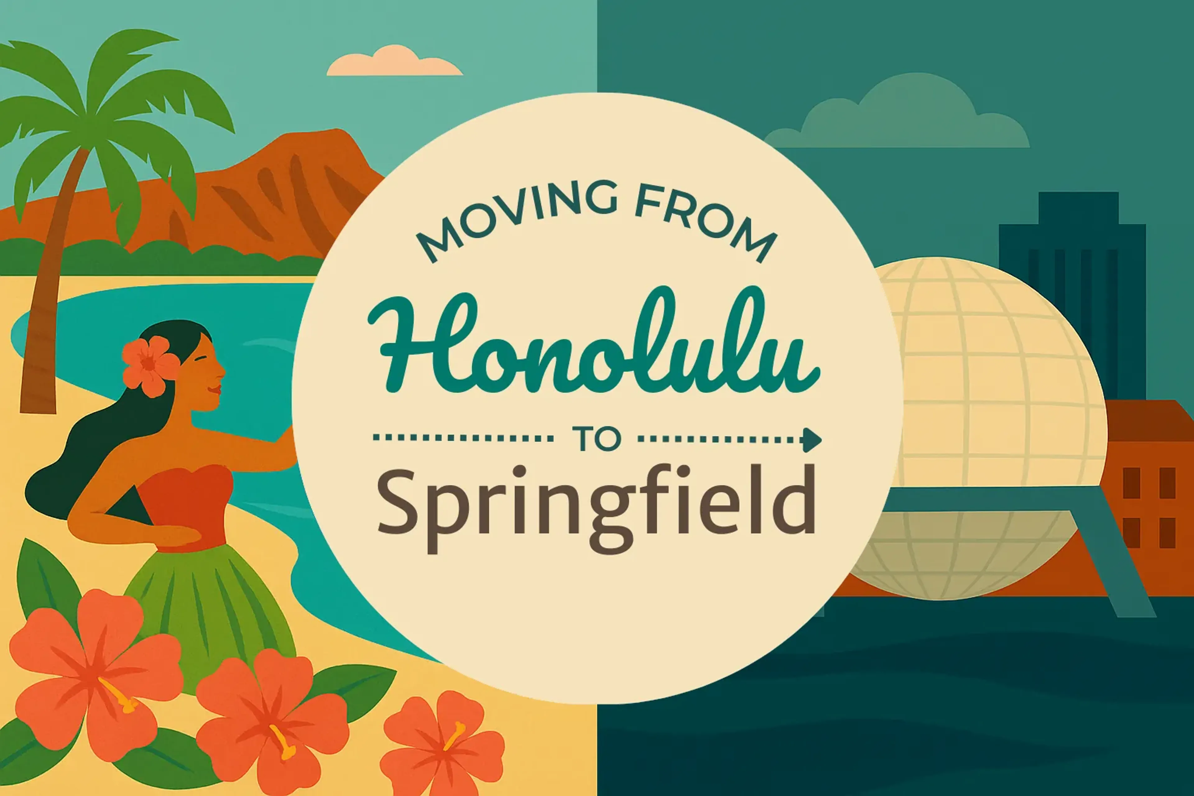 Side-by-side comparison of Honolulu to Springfield moving companies