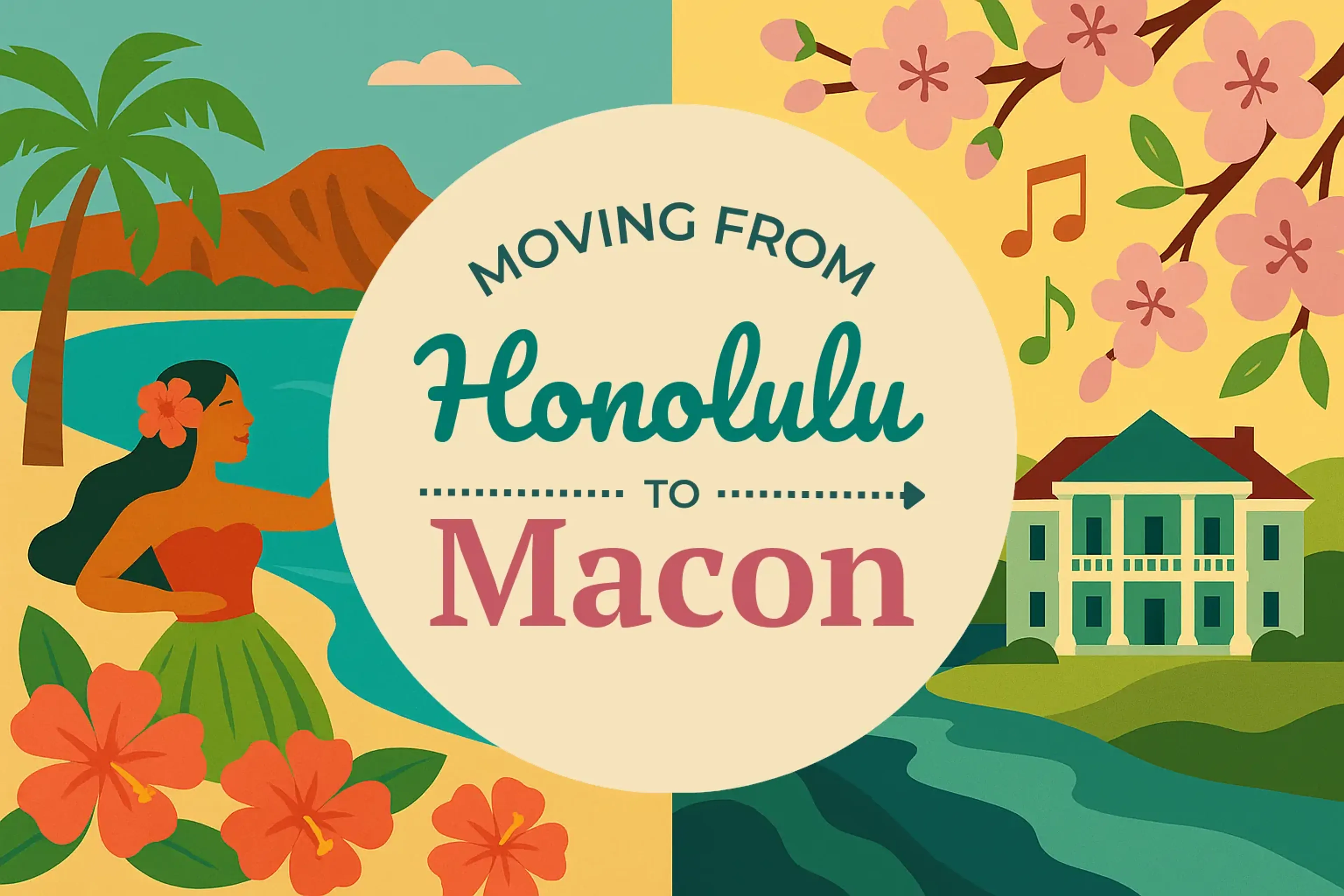 Side-by-side comparison of Honolulu to Macon moving companies