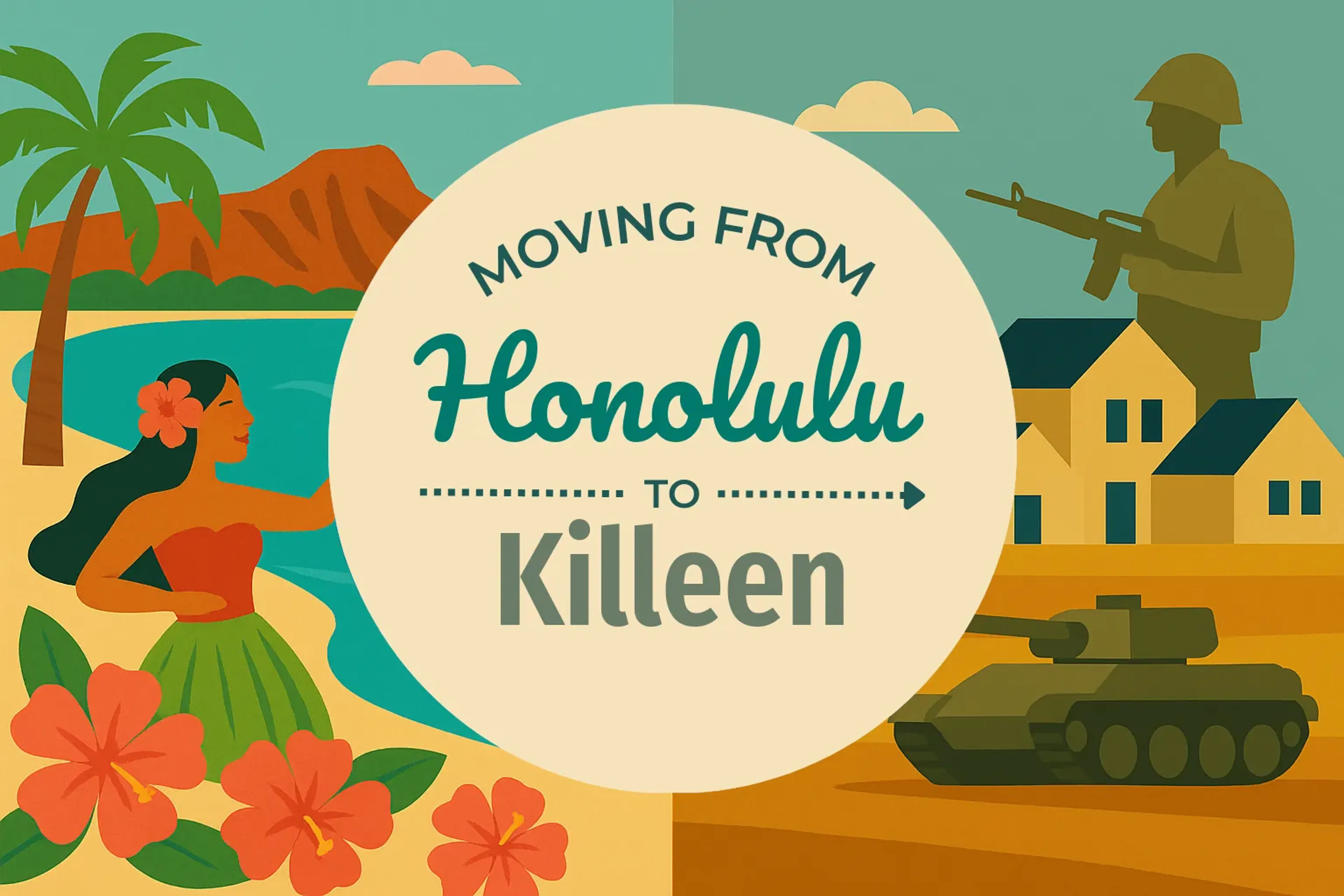Side-by-side comparison of Honolulu to Killeen moving companies