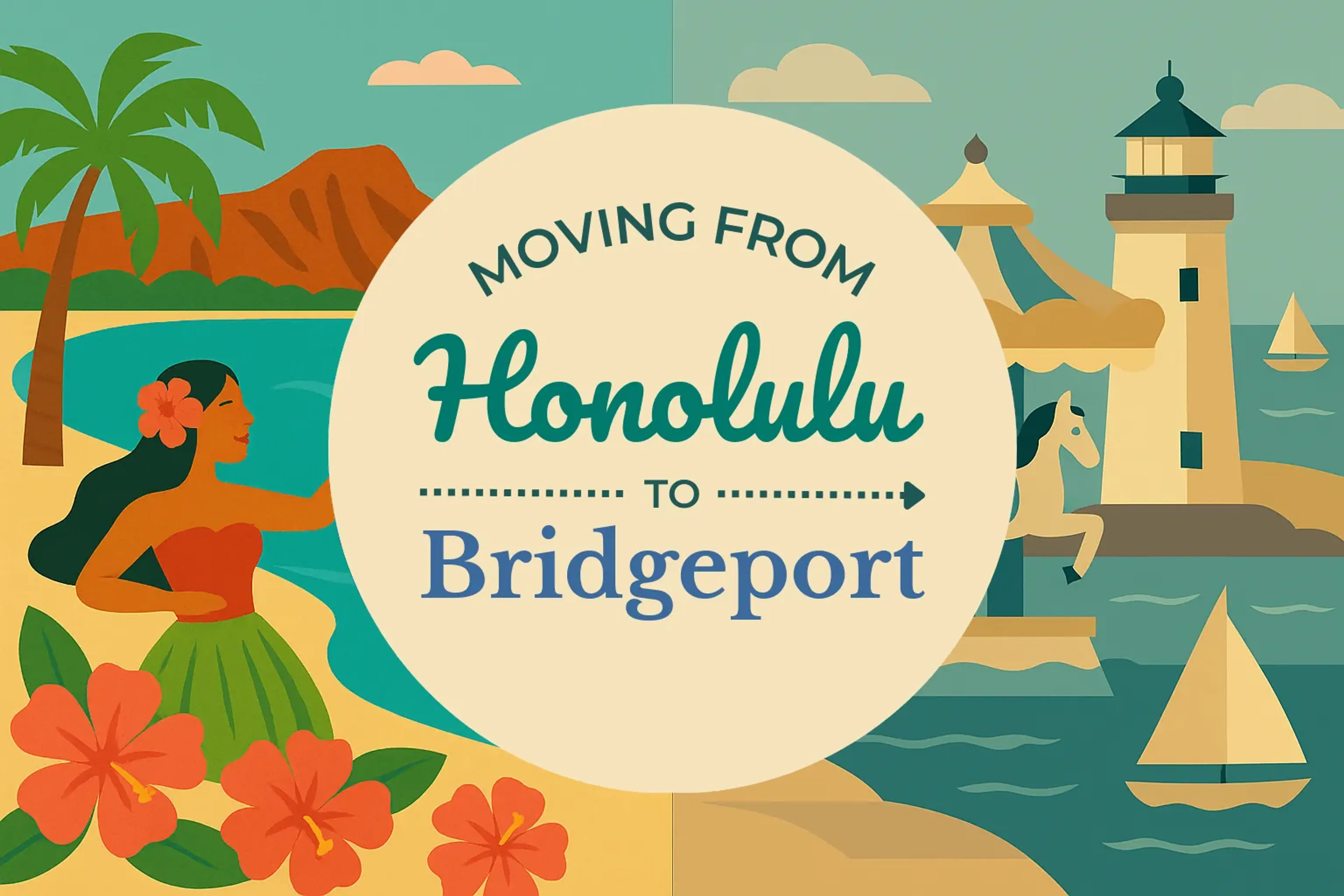 Side-by-side comparison of Honolulu to Bridgeport moving companies