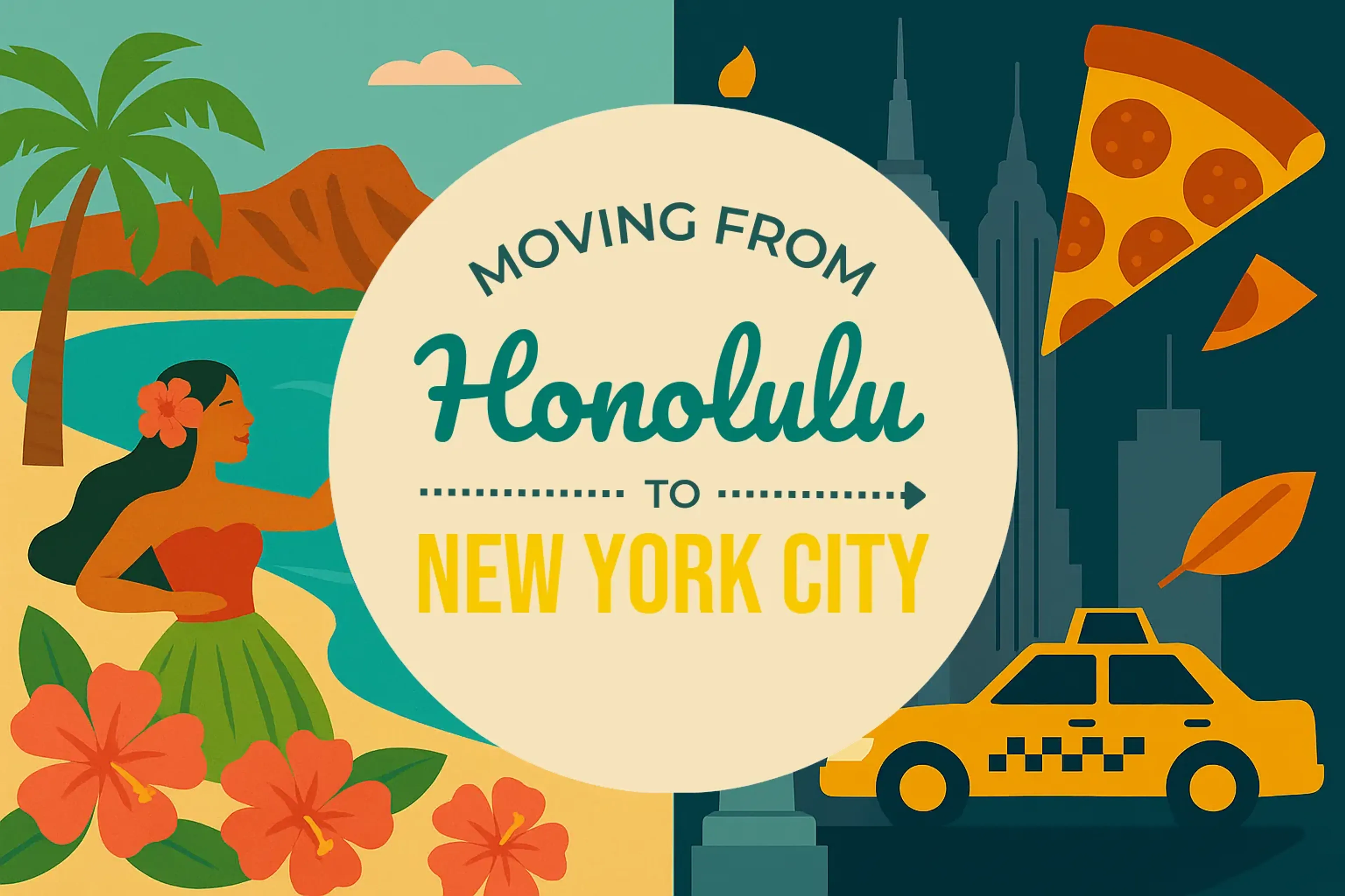 Side-by-side comparison of Honolulu to New York City moving companies