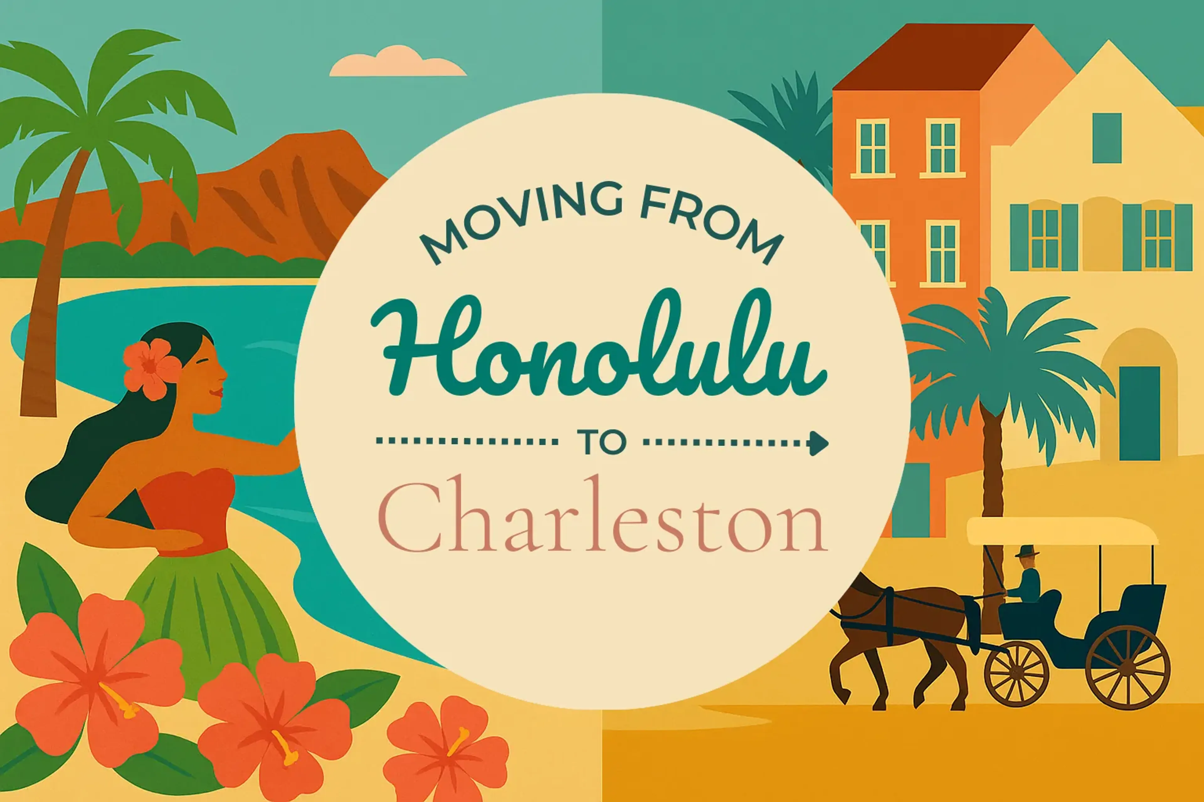 Side-by-side comparison of Honolulu to Charleston moving companies