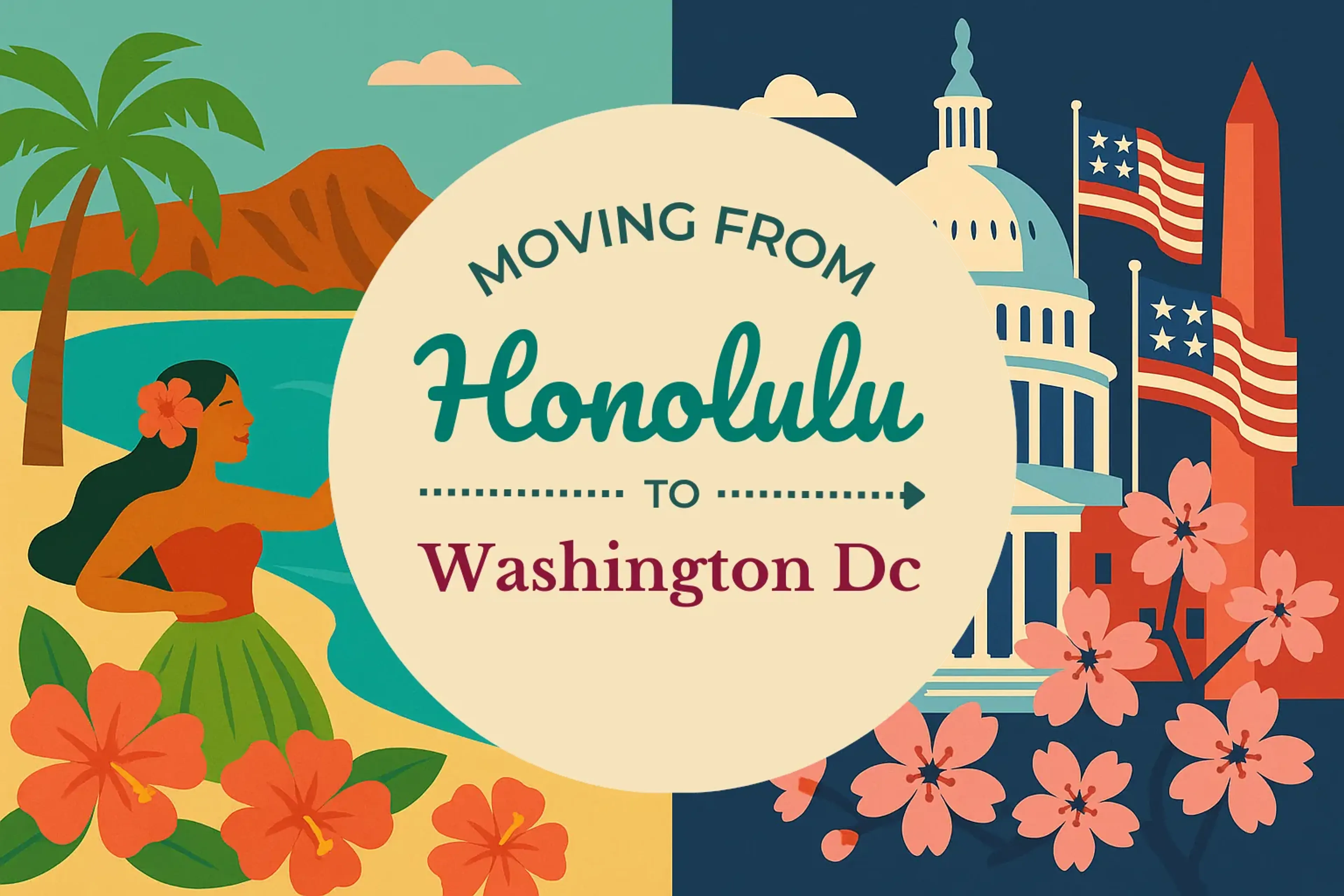 Side-by-side comparison of Honolulu to Washington DC moving companies
