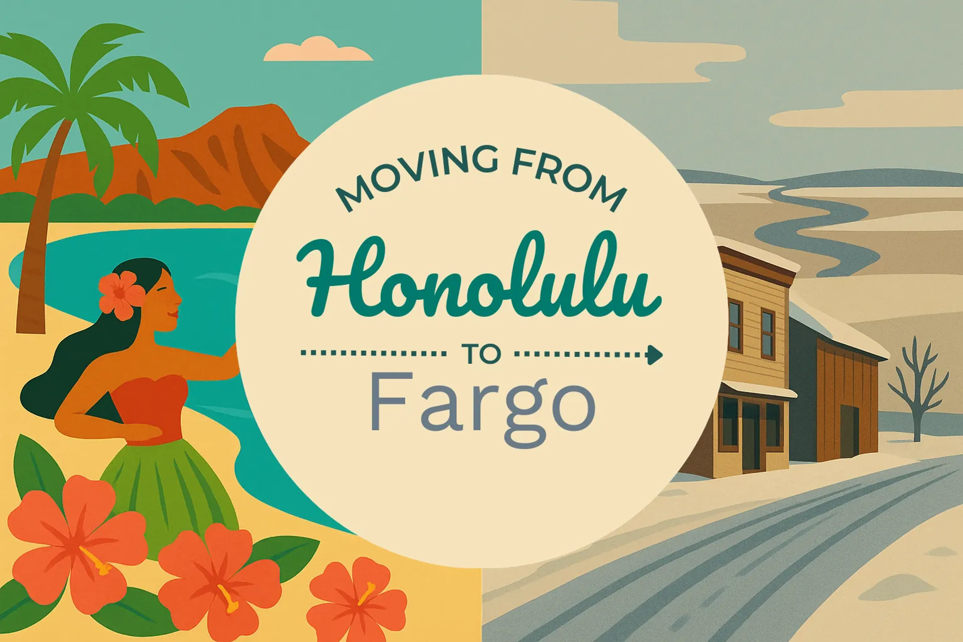 Side-by-side comparison of Honolulu to Fargo moving companies