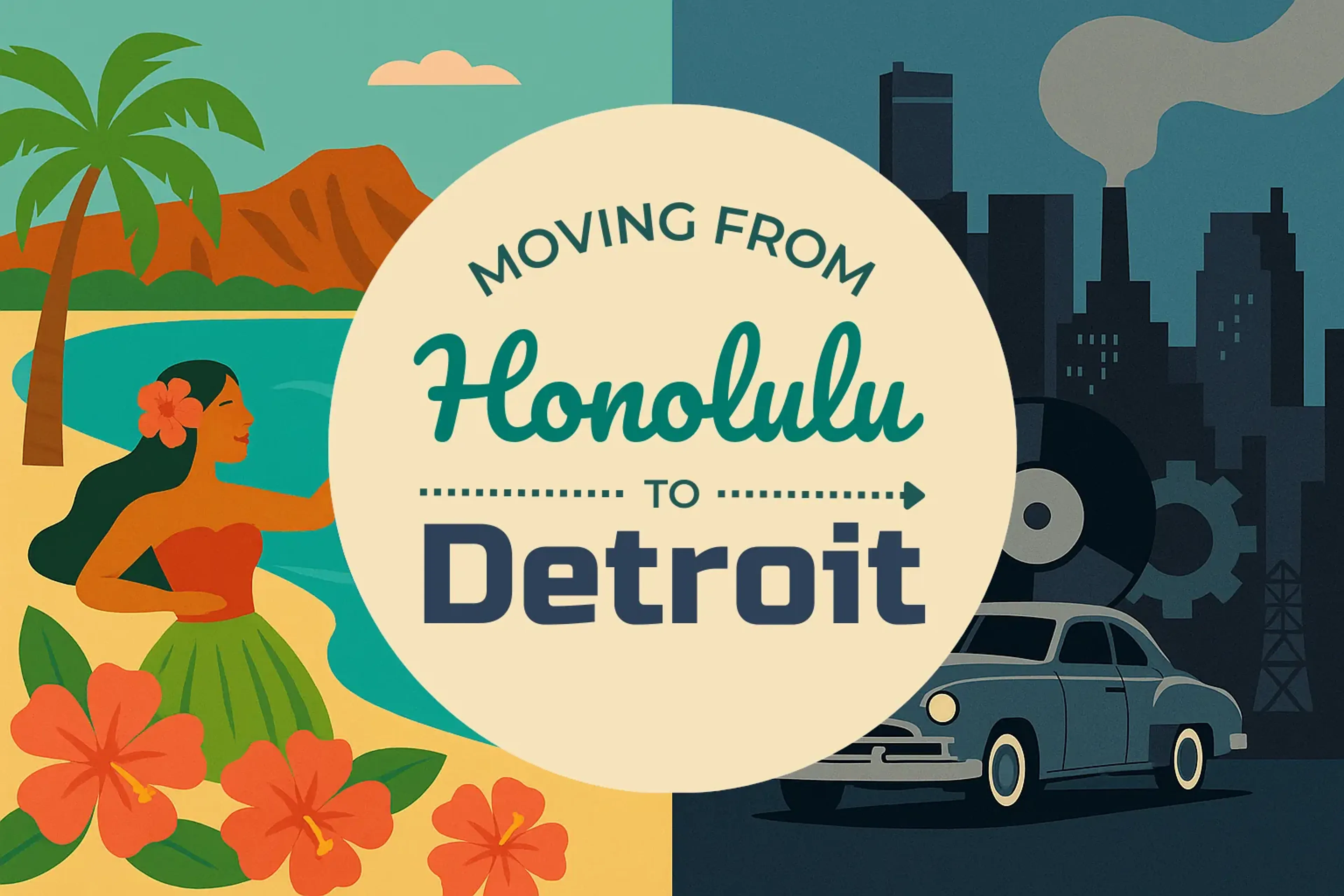 Side-by-side comparison of Honolulu to Detroit moving companies