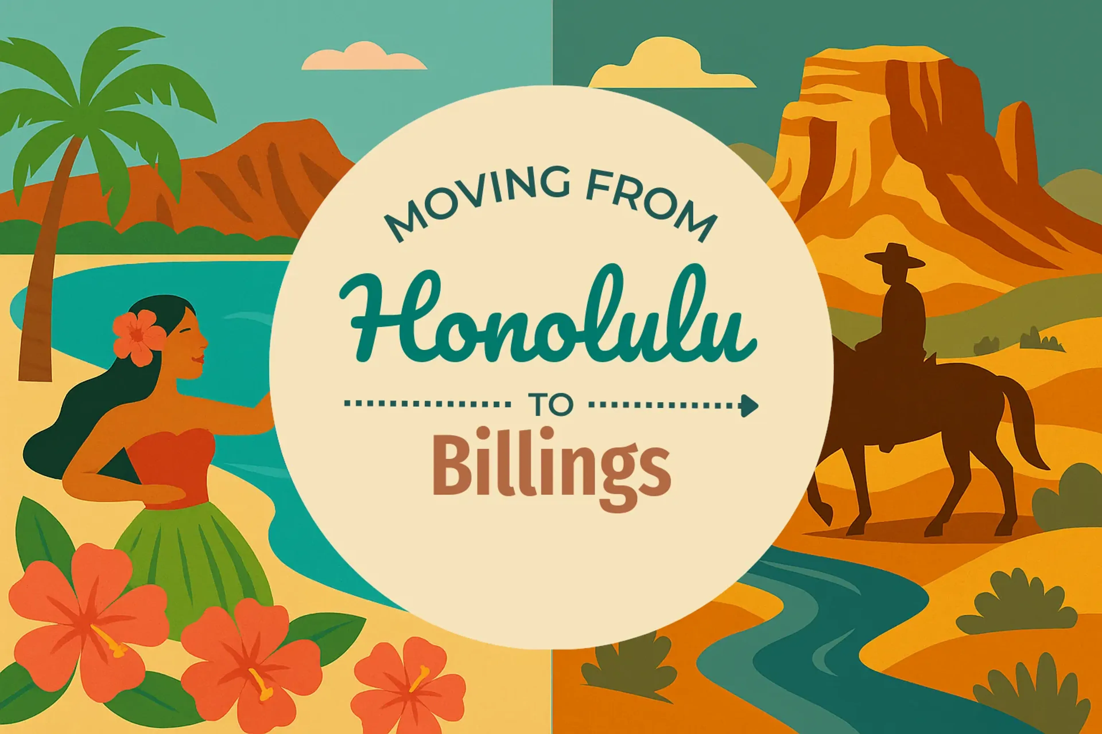 Side-by-side comparison of Honolulu to Billings moving companies