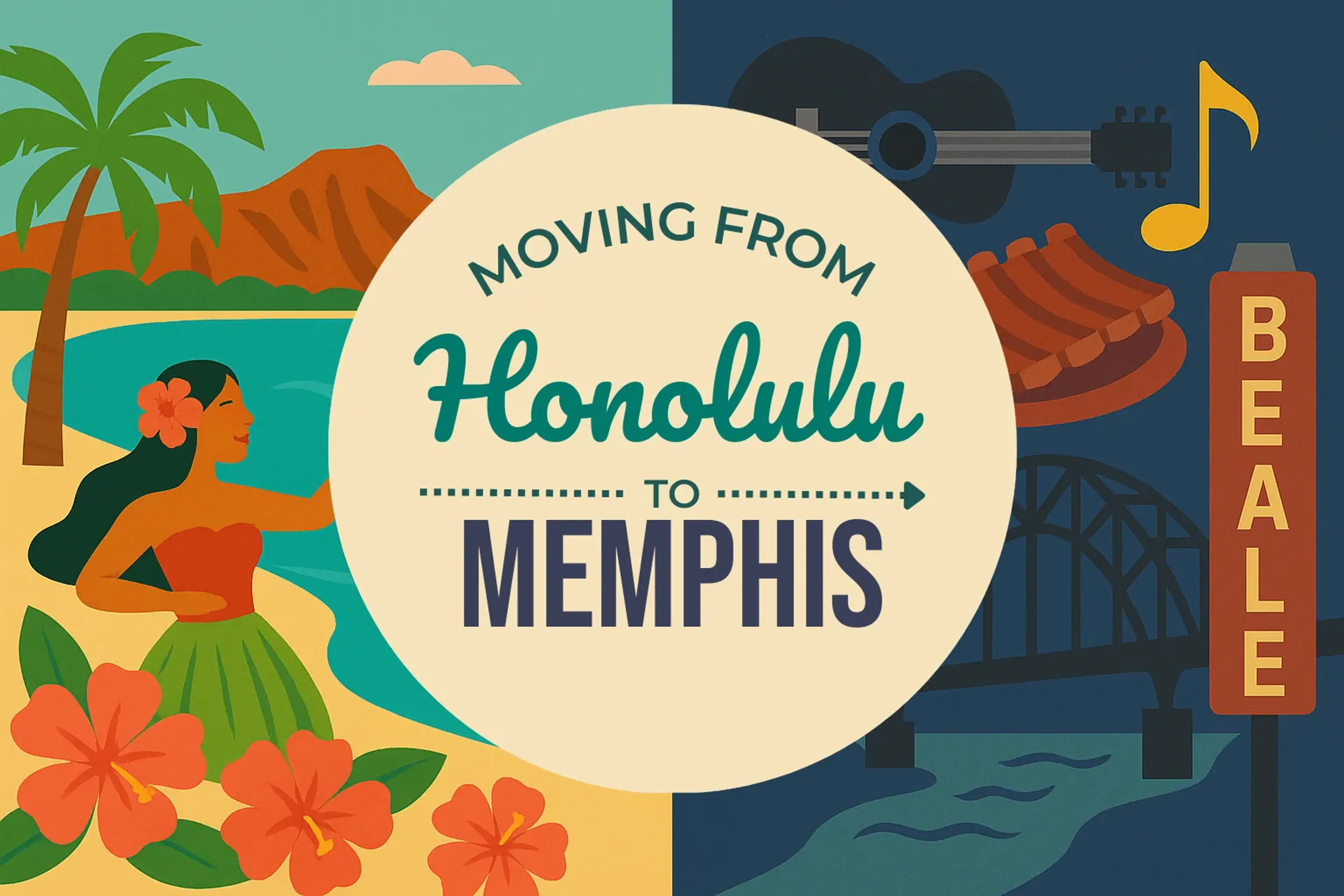 Side-by-side comparison of Honolulu to Memphis moving companies