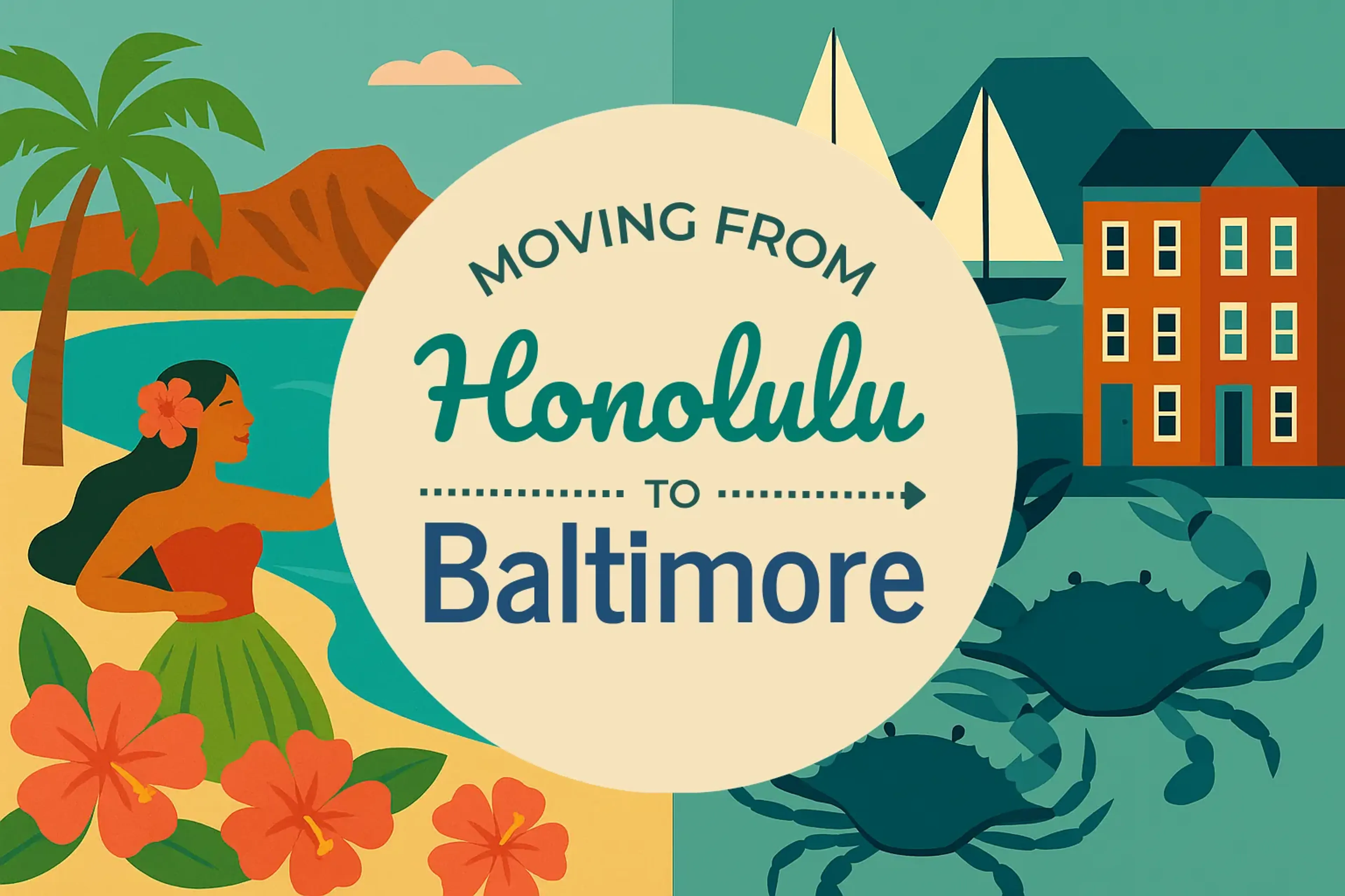Side-by-side comparison of Honolulu to Baltimore moving companies