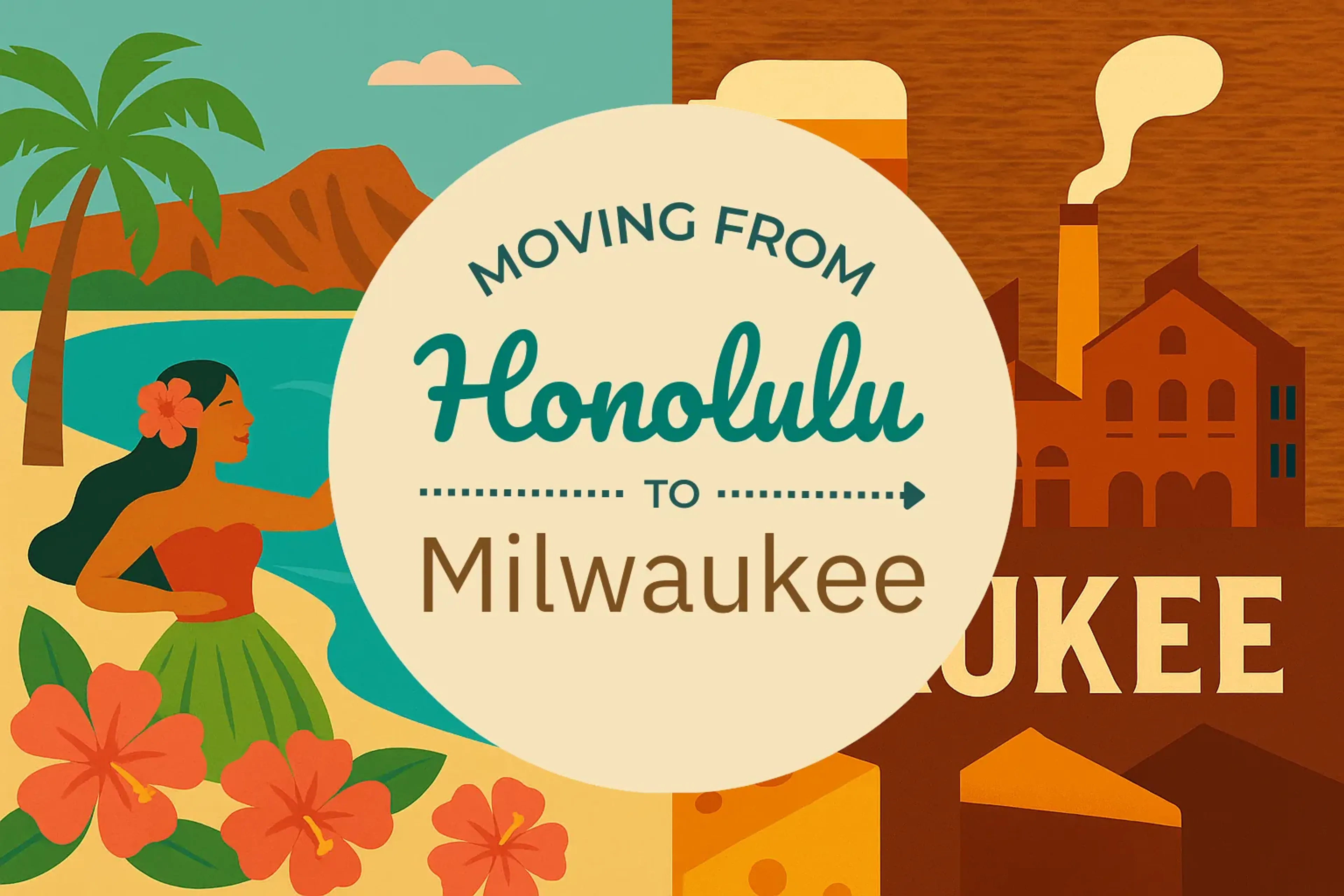 Side-by-side comparison of Honolulu to Milwaukee moving companies
