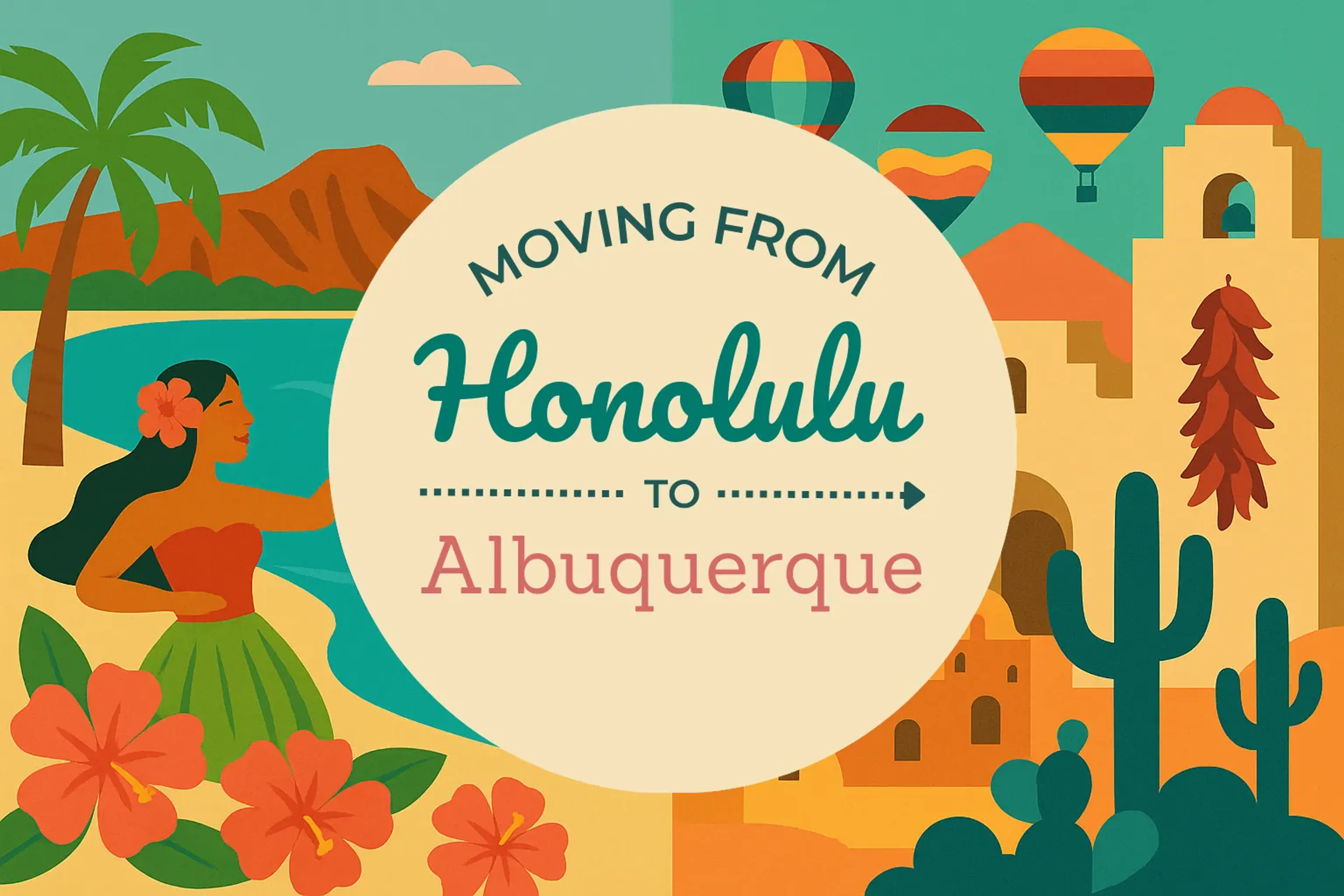 Side-by-side comparison of Honolulu to Albuquerque moving companies