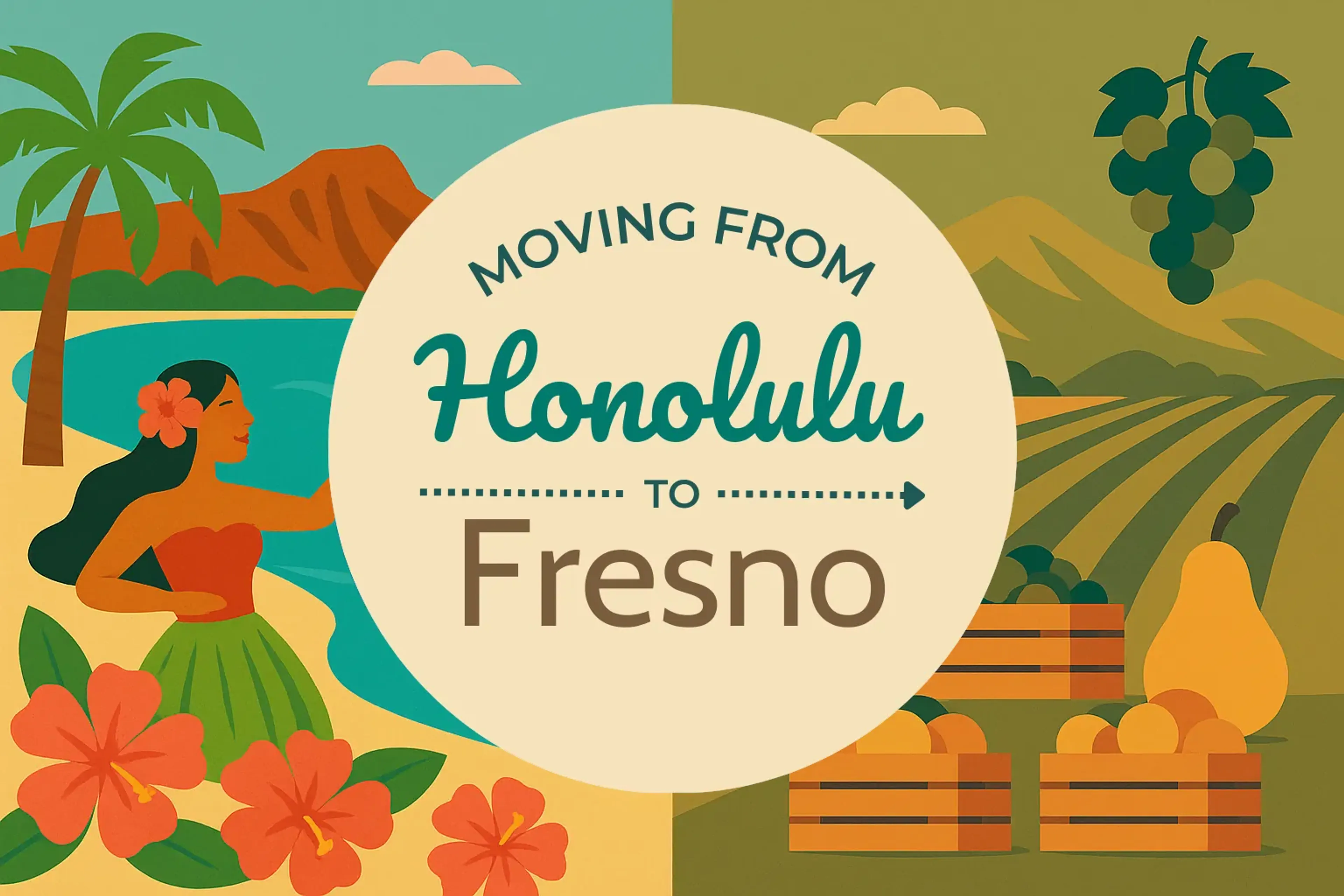 Side-by-side comparison of Honolulu to Fresno moving companies