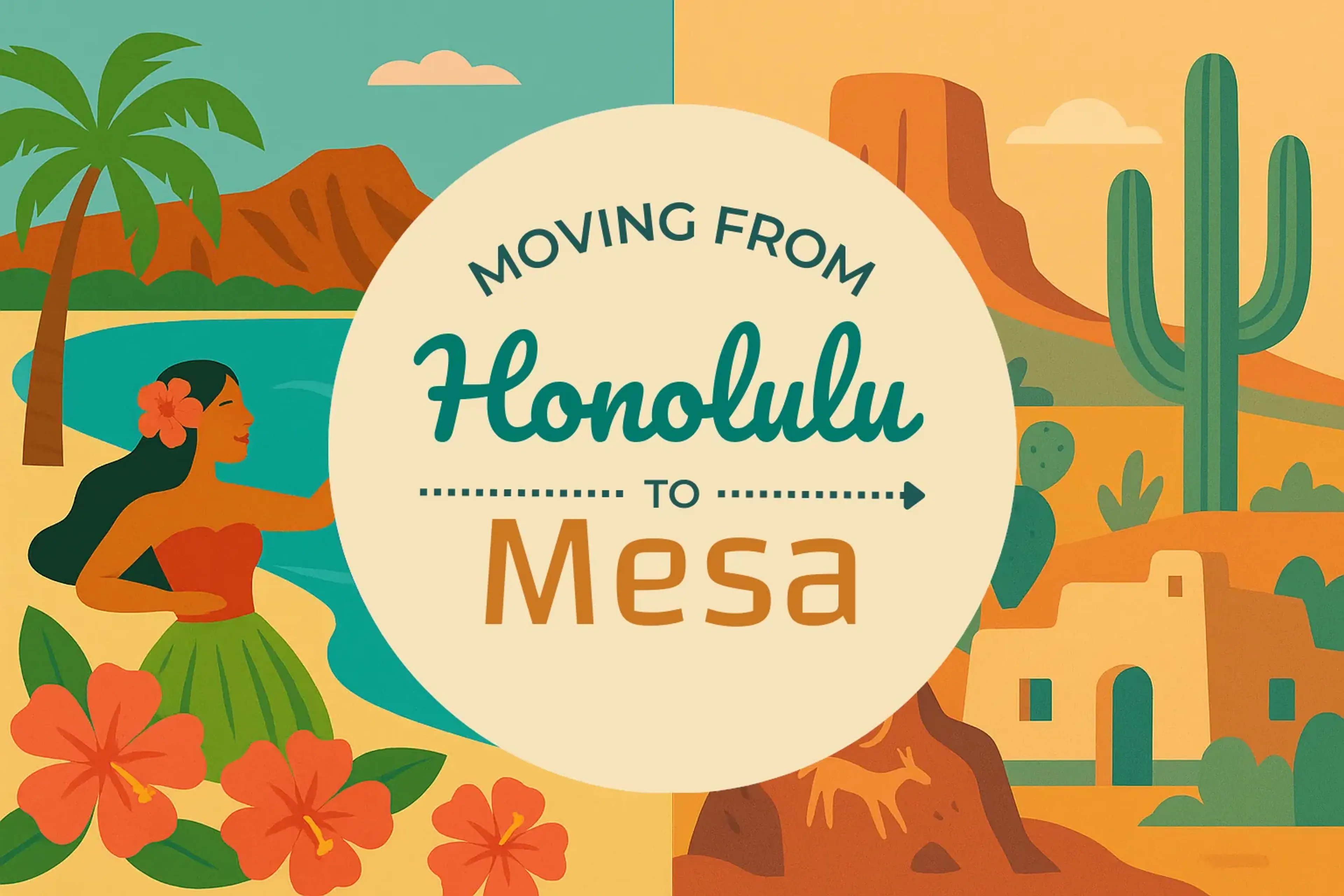 Side-by-side comparison of Honolulu to Mesa moving companies