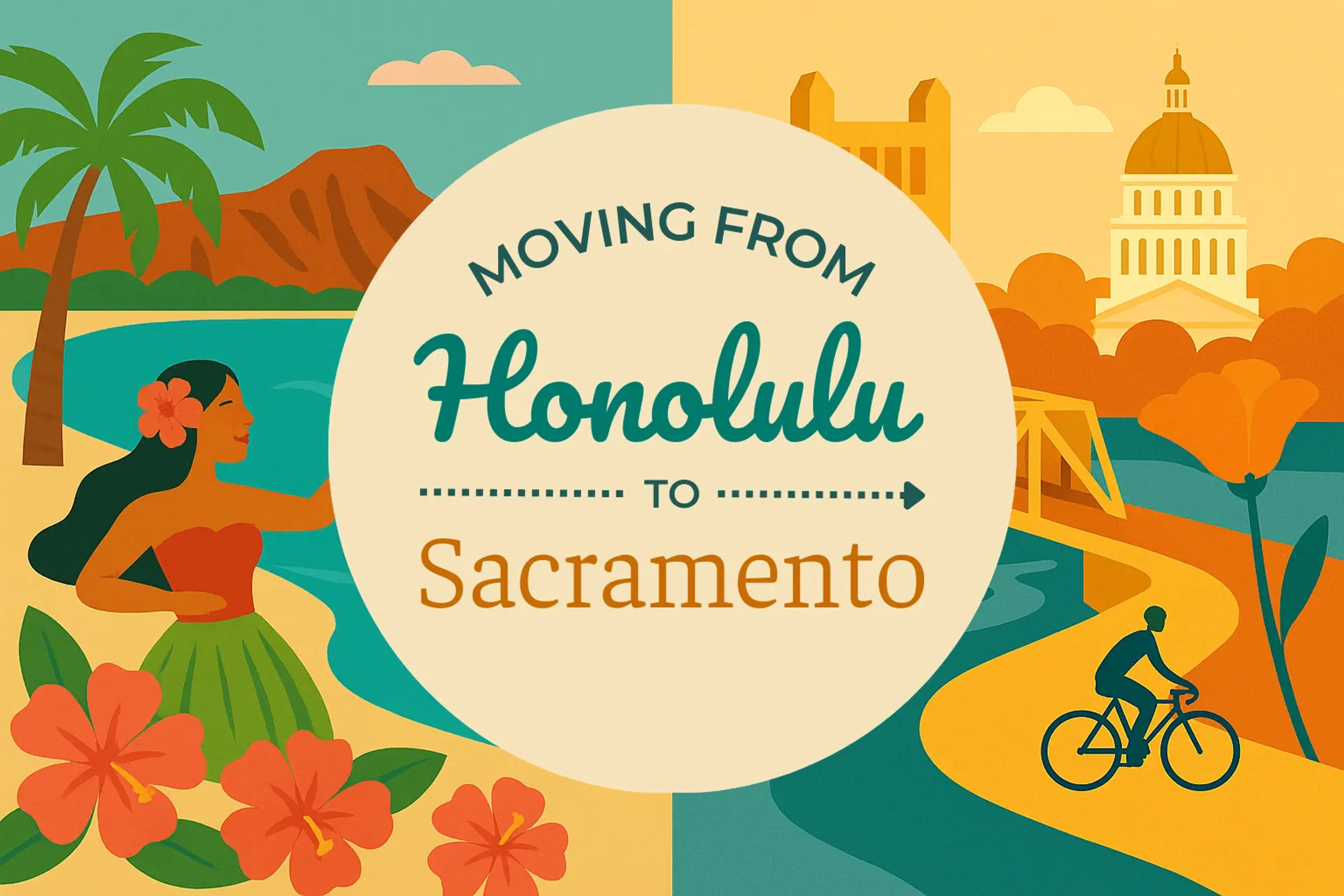 Side-by-side comparison of Honolulu to Sacramento moving companies