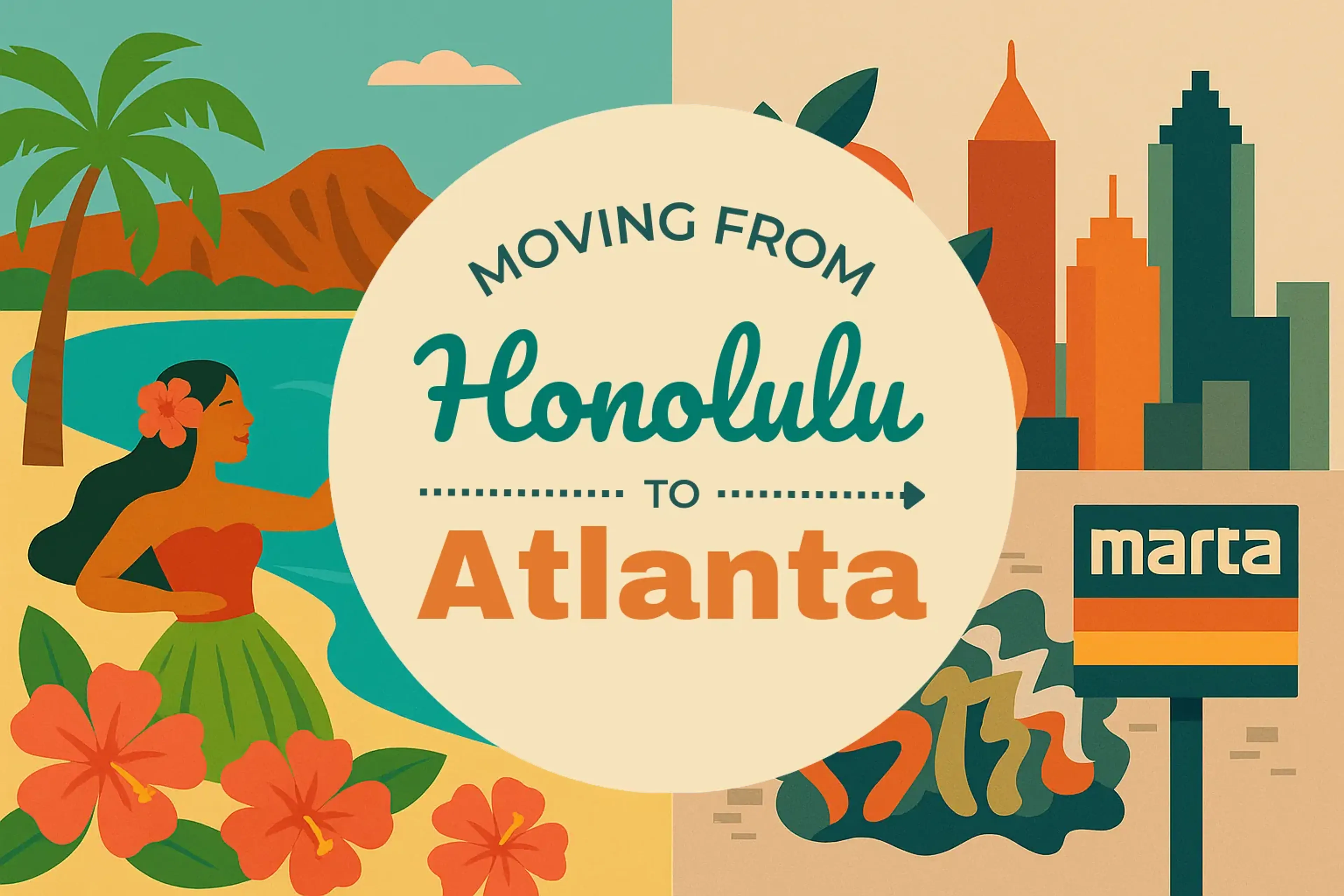 Side-by-side comparison of Honolulu to Atlanta moving companies