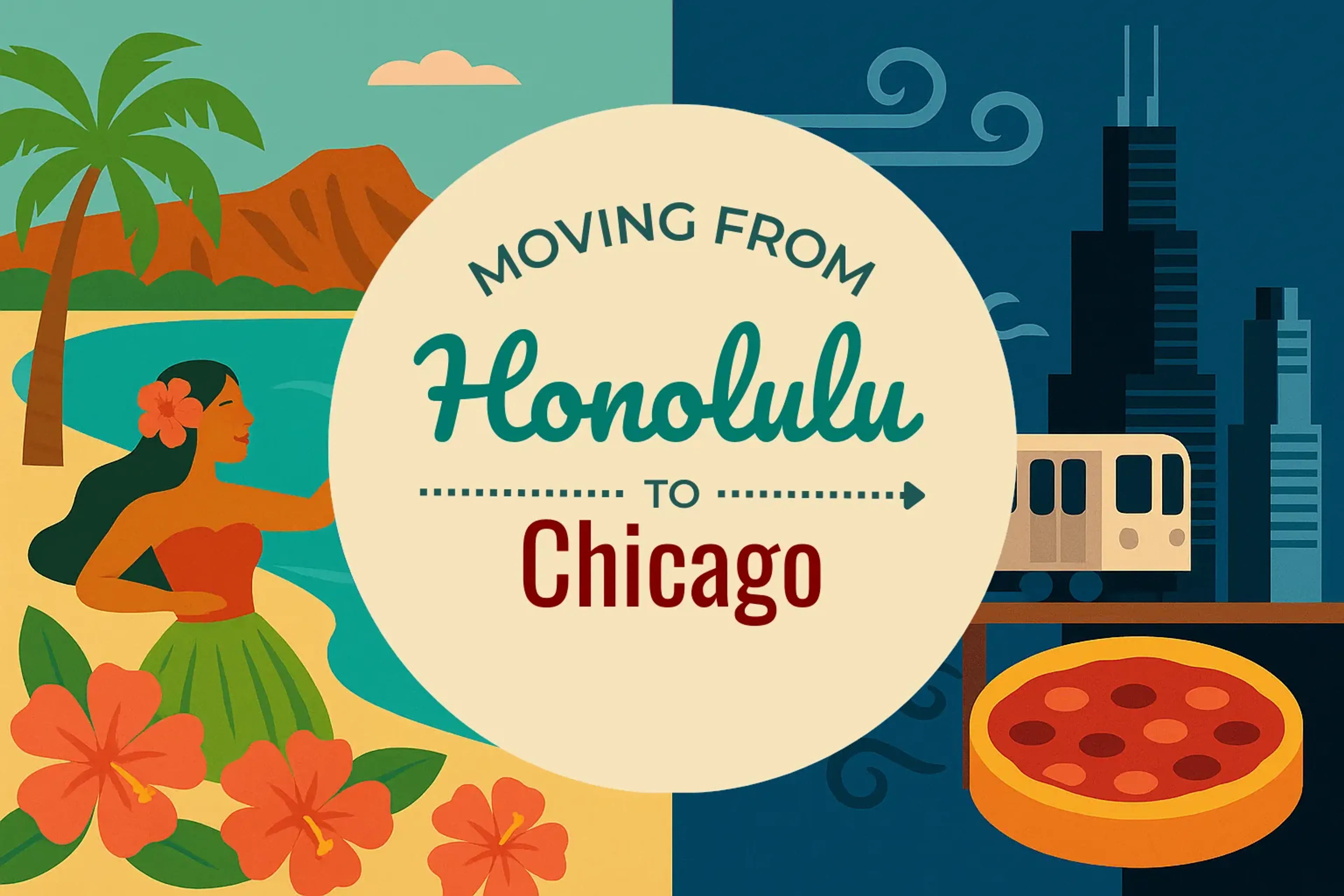 Side-by-side comparison of Honolulu to Chicago moving companies