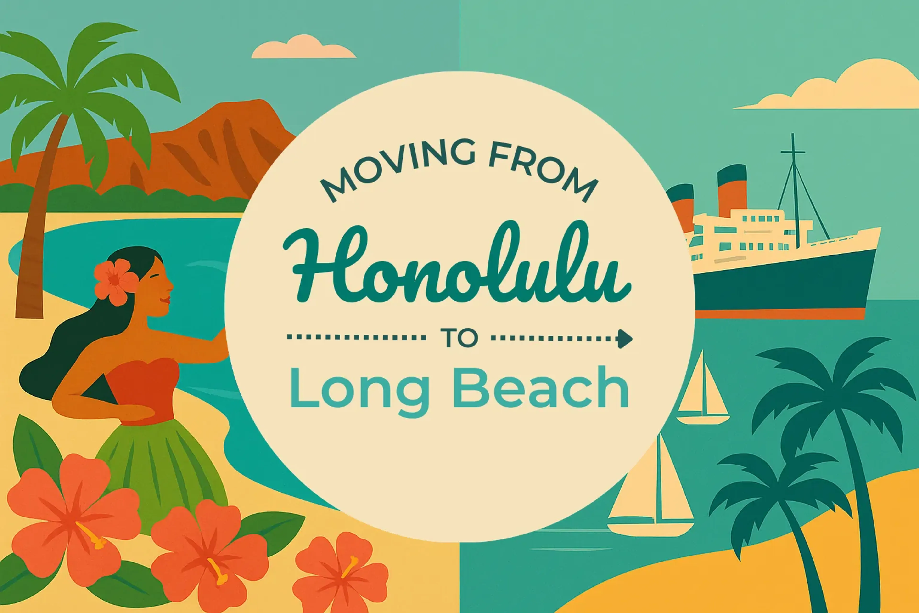 Side-by-side comparison of Honolulu to Long Beach moving companies