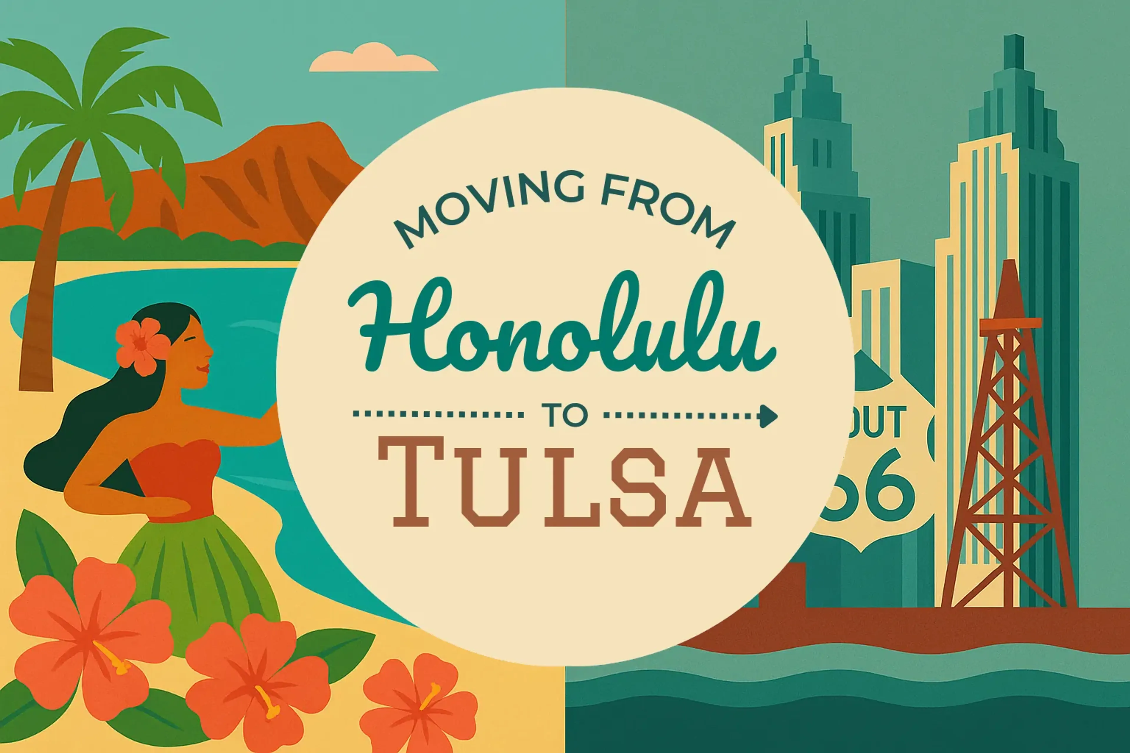 Side-by-side comparison of Honolulu to Tulsa moving companies