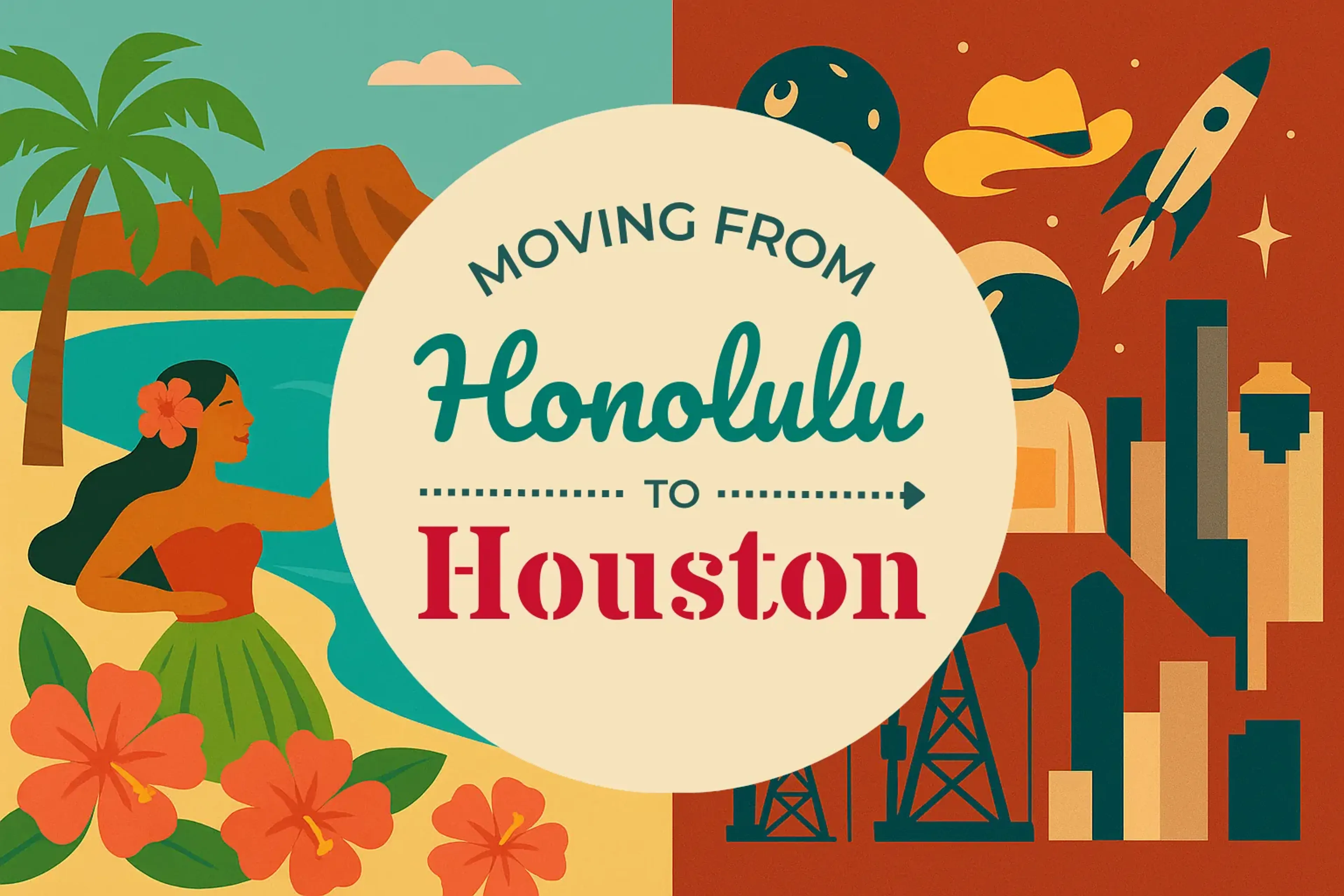 Side-by-side comparison of Honolulu to Houston moving companies