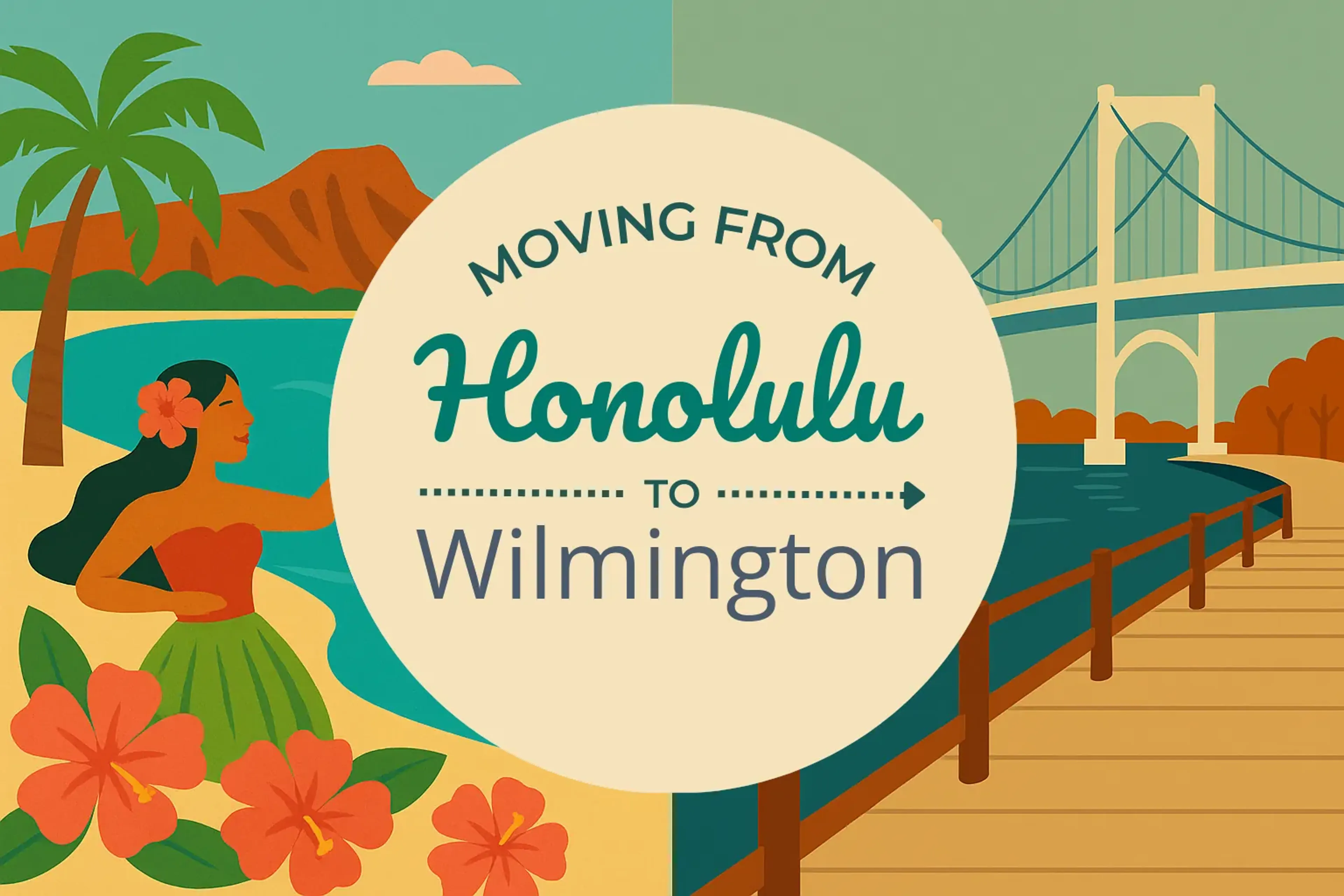 Side-by-side comparison of Honolulu to Wilmington moving companies
