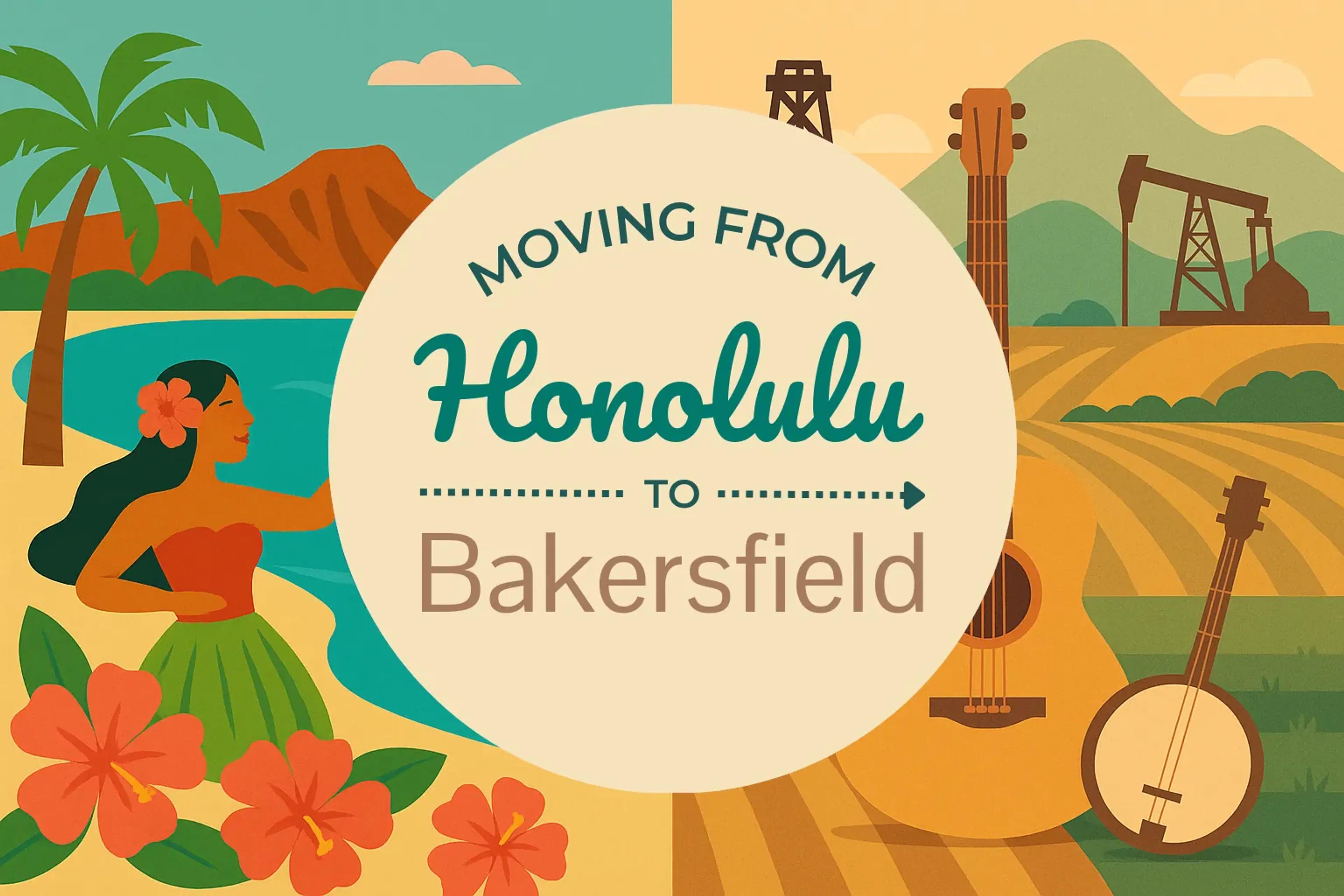 Side-by-side comparison of Honolulu to Bakersfield moving companies