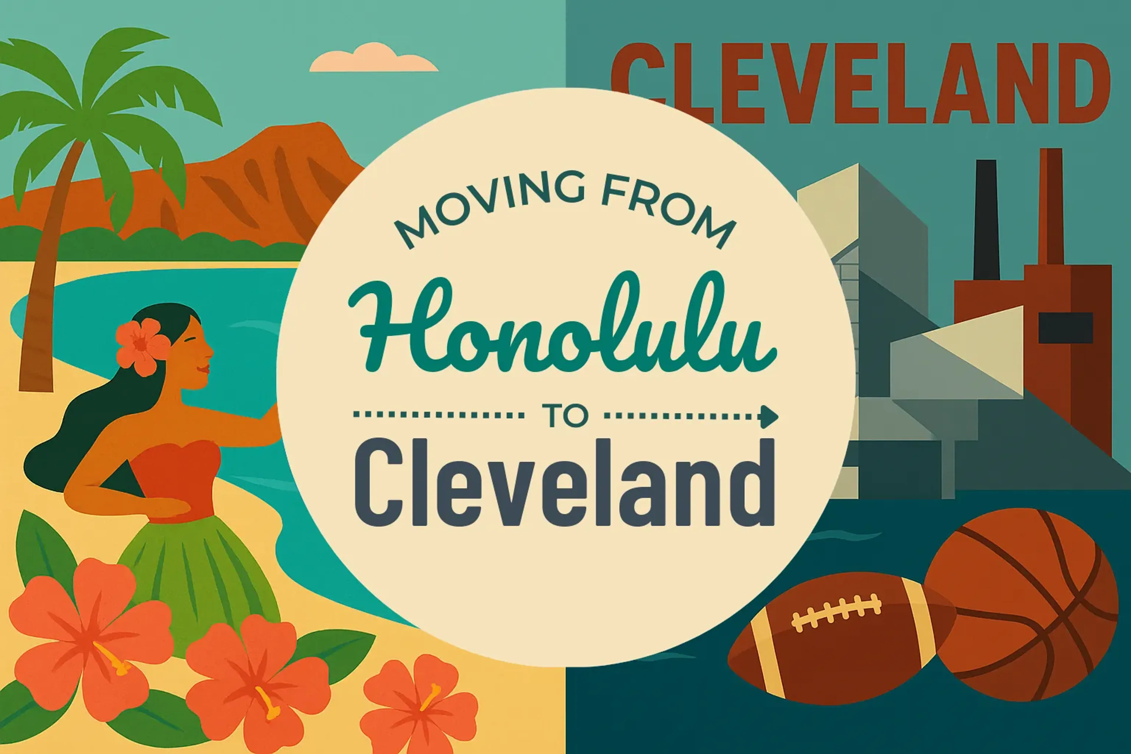 Side-by-side comparison of Honolulu to Cleveland moving companies