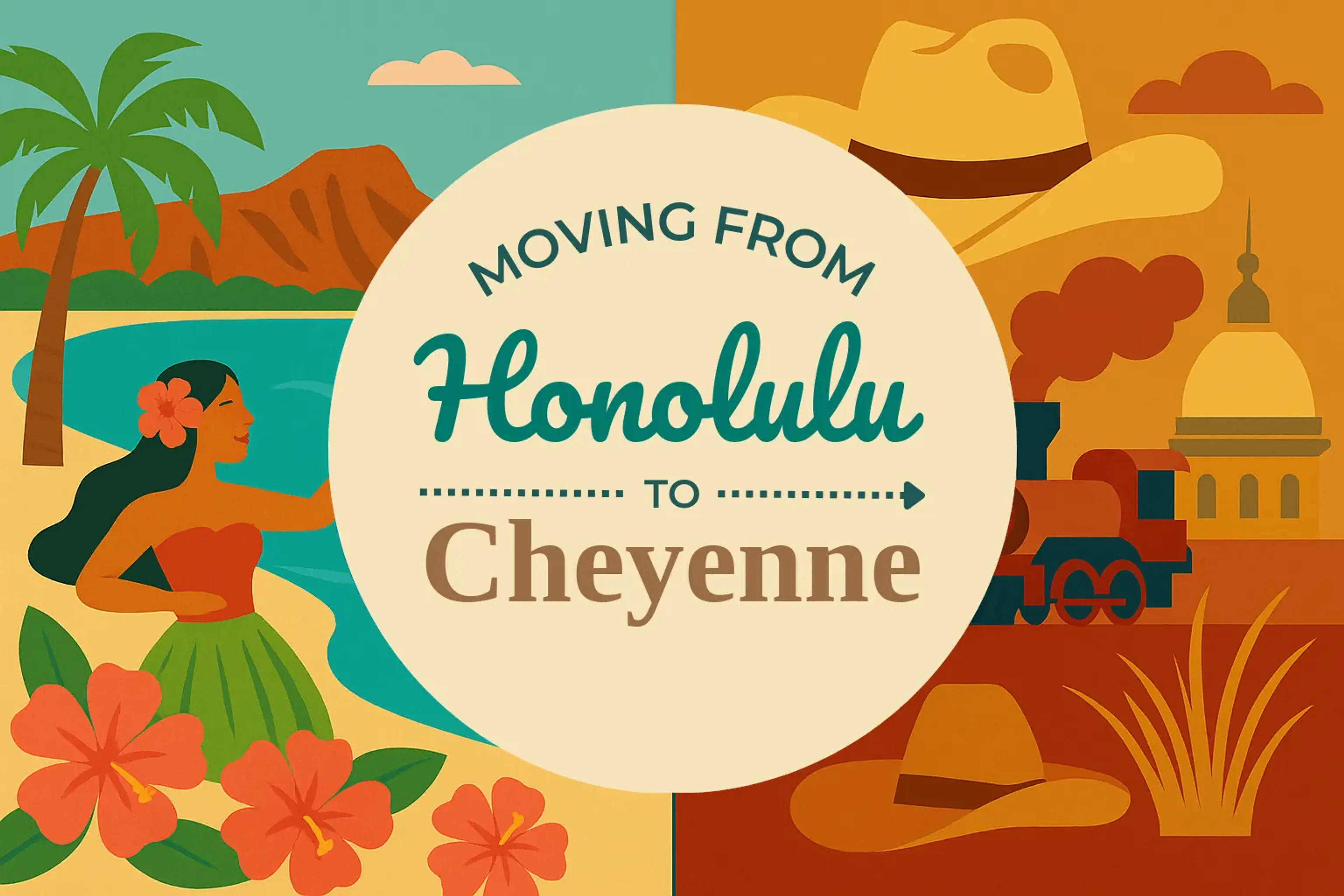 Side-by-side comparison of Honolulu to Cheyenne moving companies