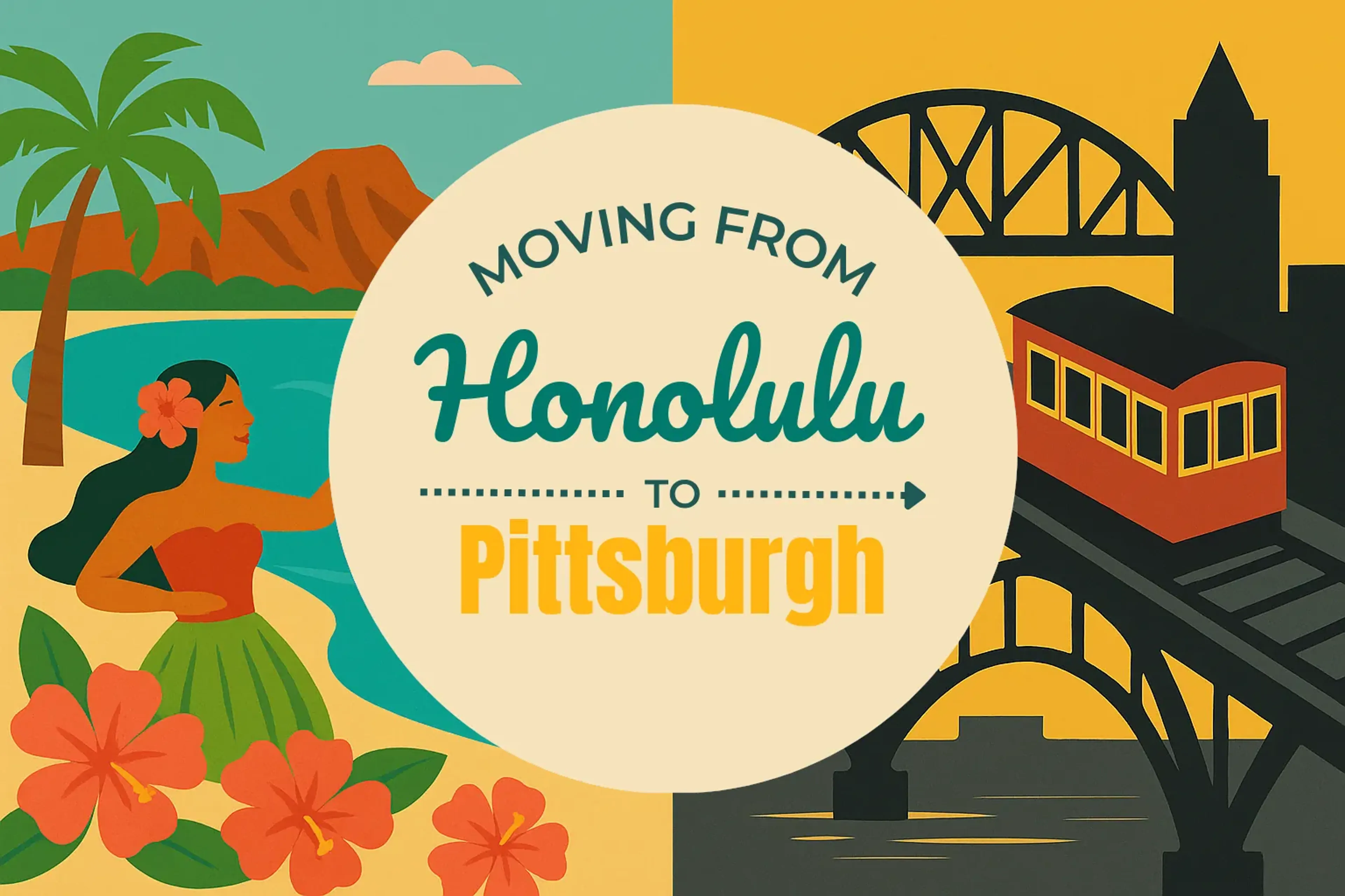 Side-by-side comparison of Honolulu to Pittsburgh moving companies
