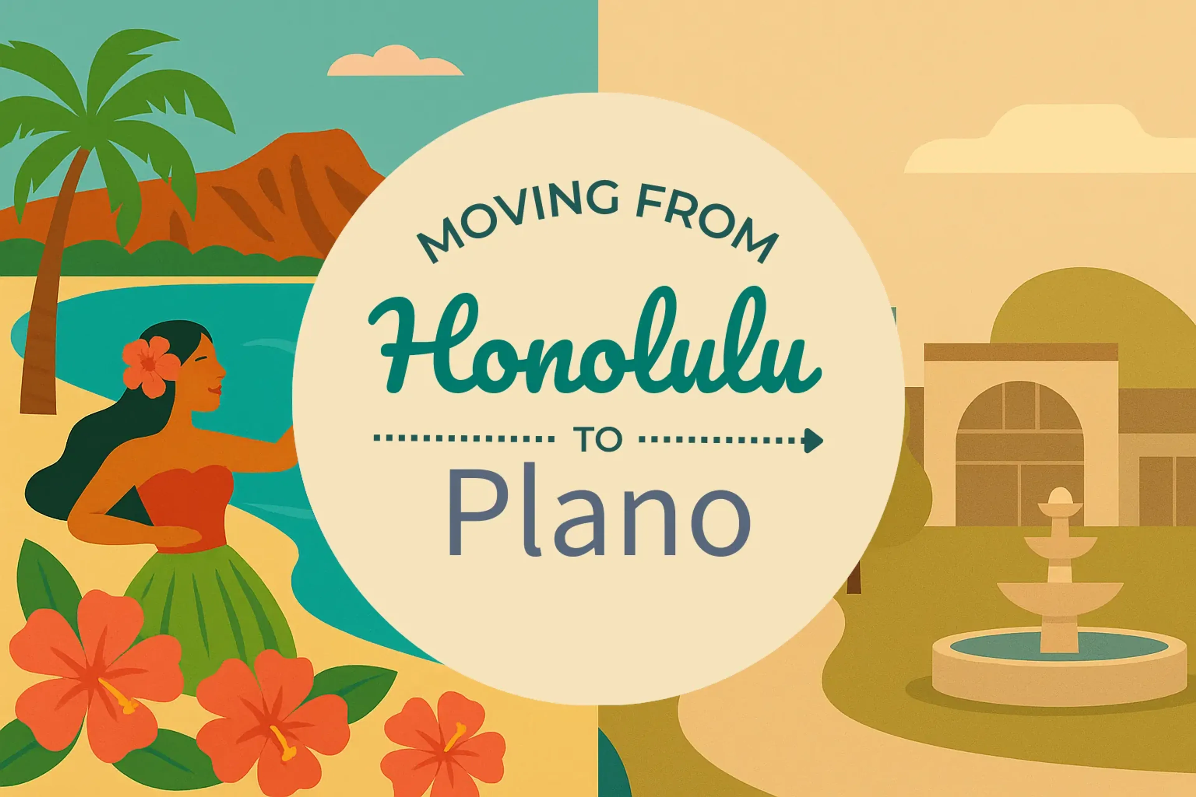 Side-by-side comparison of Honolulu to Plano moving companies