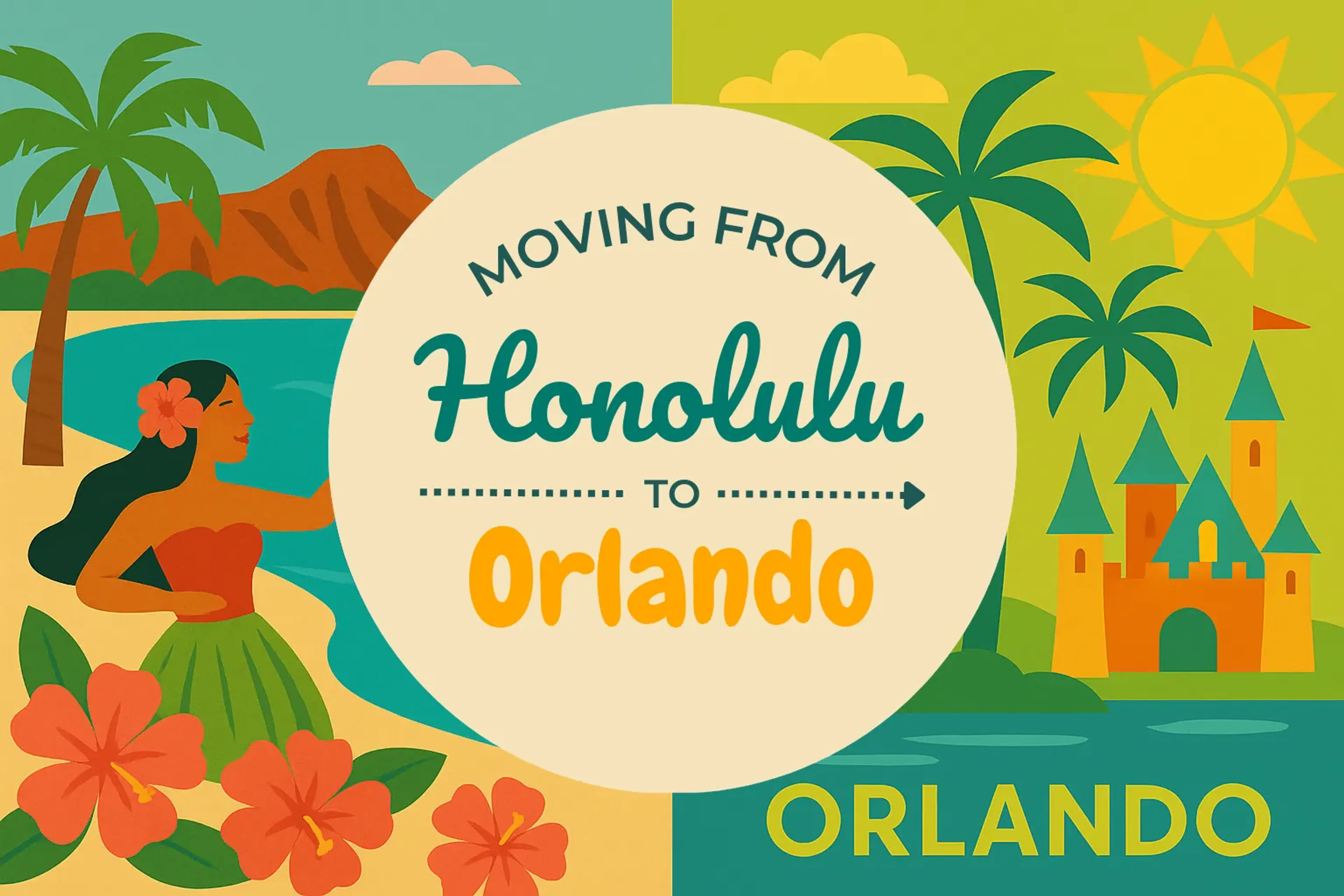 Side-by-side comparison of Honolulu to Orlando moving companies