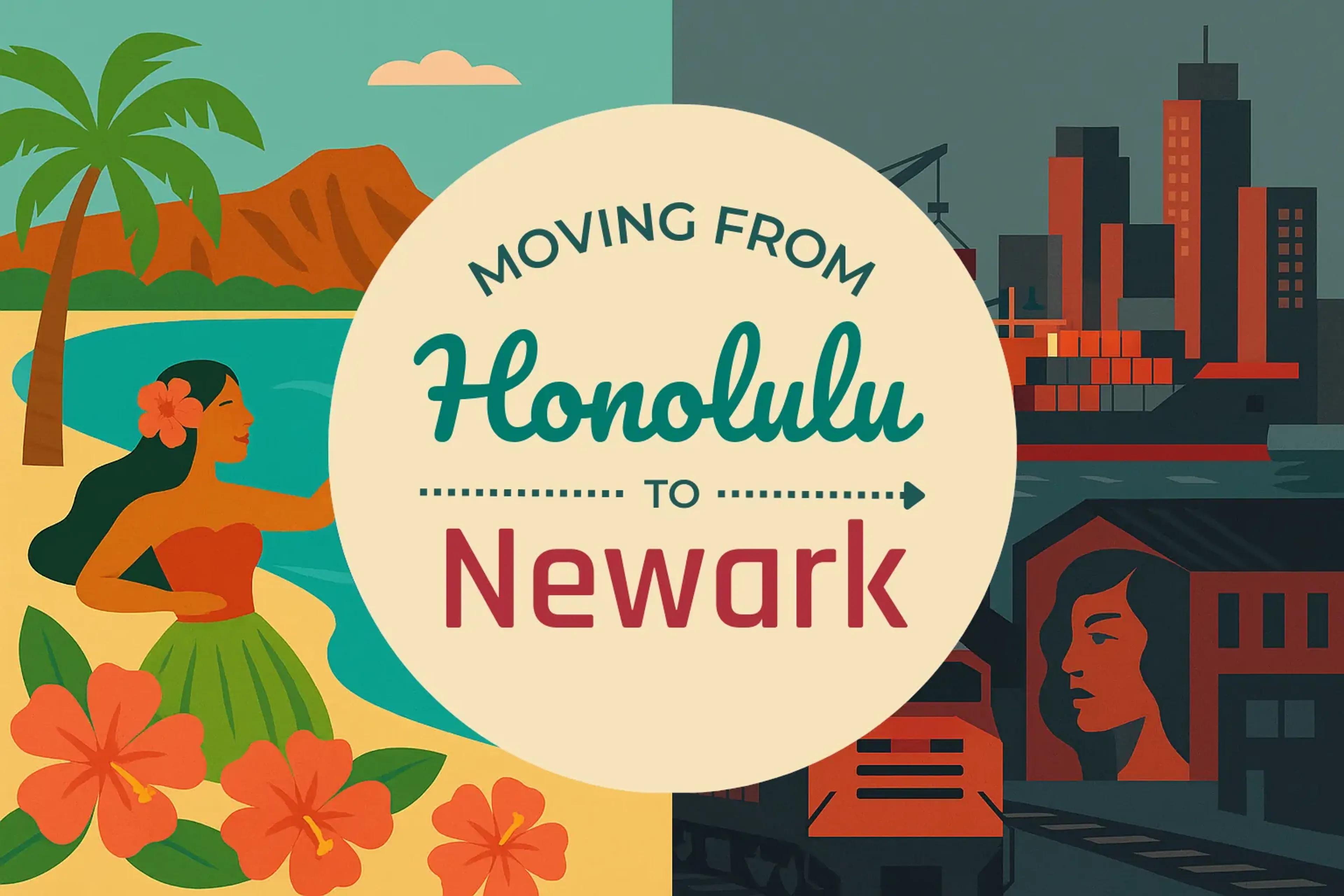 Side-by-side comparison of Honolulu to Newark moving companies