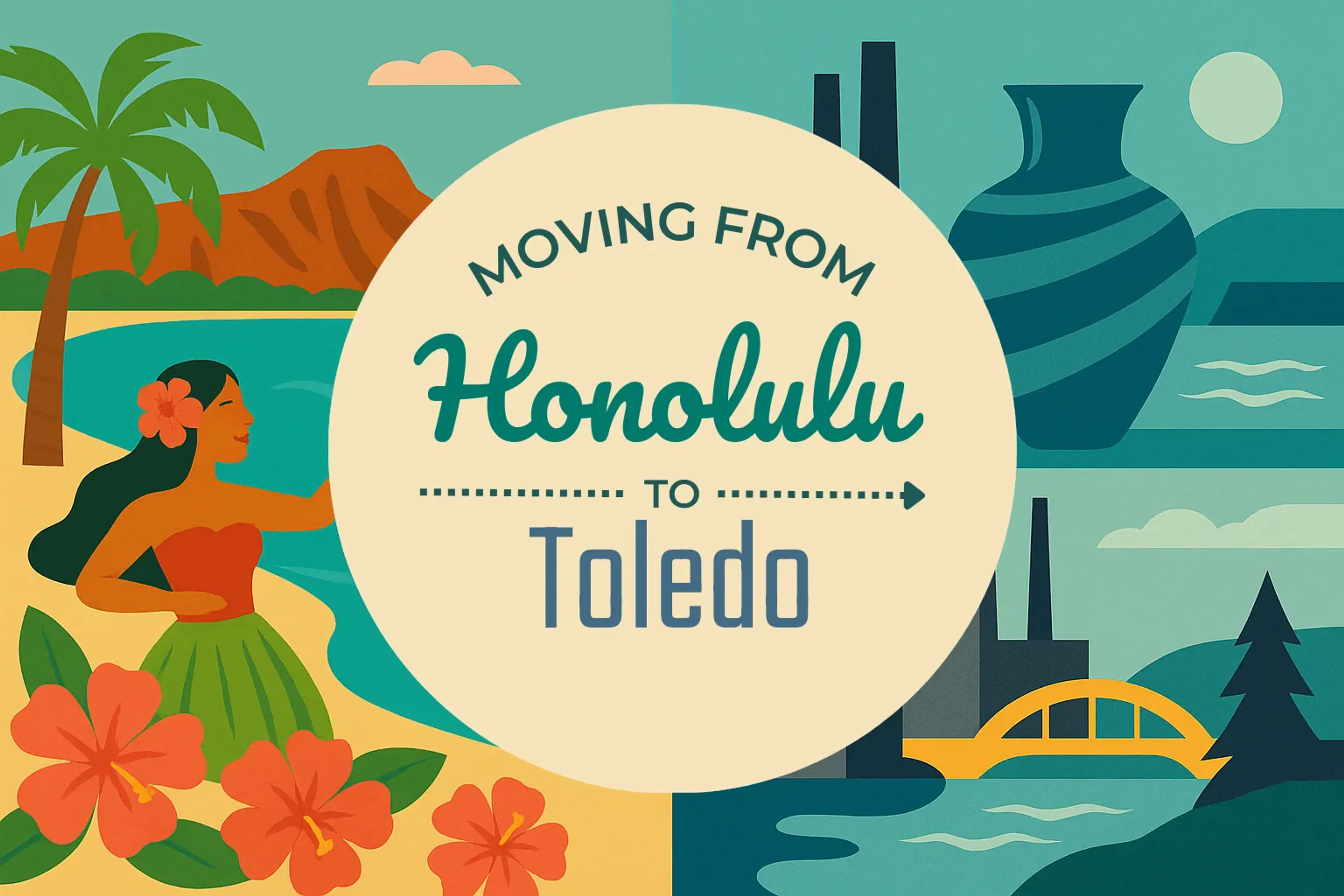 Side-by-side comparison of Honolulu to Toledo moving companies
