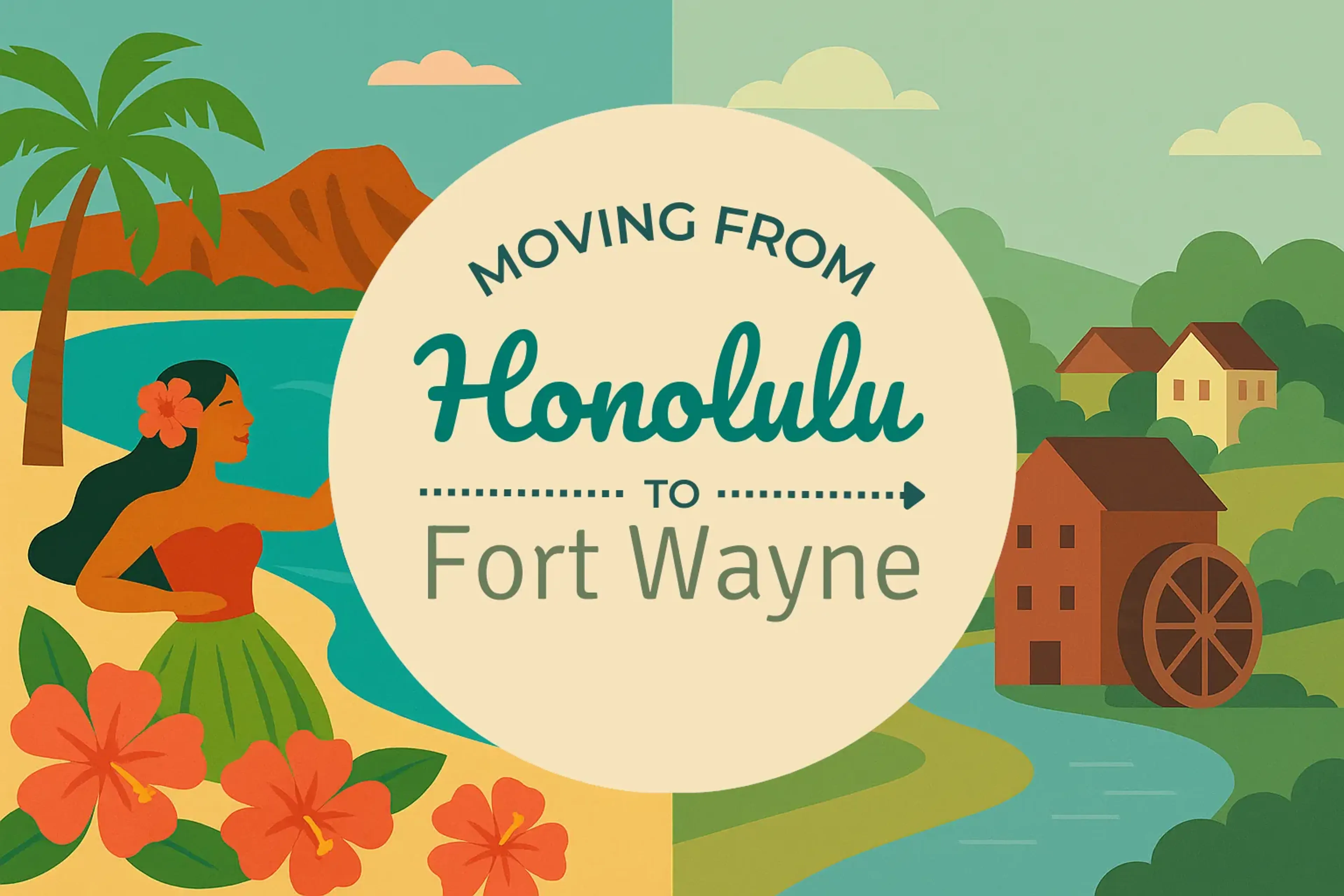 Side-by-side comparison of Honolulu to Fort Wayne moving companies