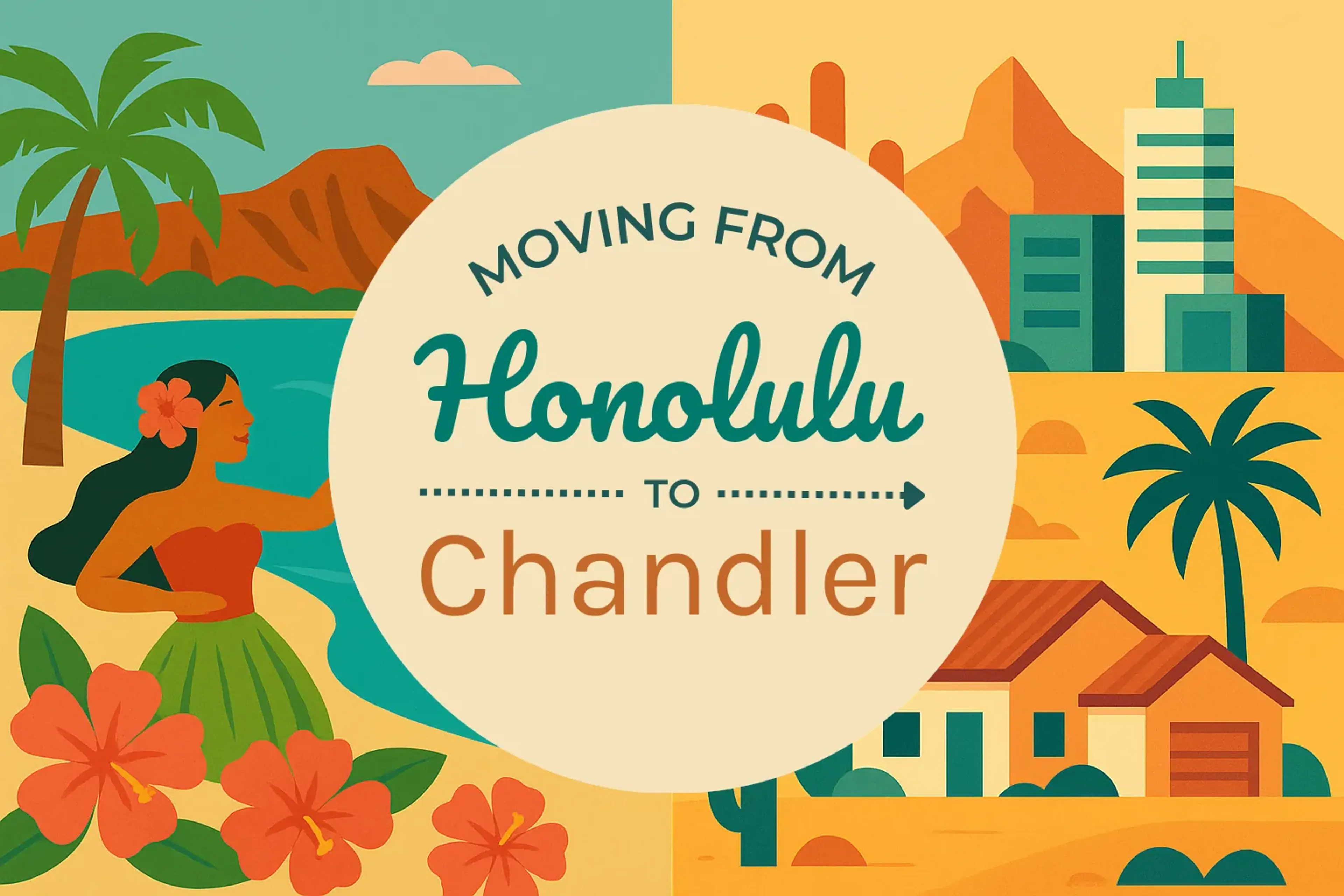 Side-by-side comparison of Honolulu to Chandler moving companies