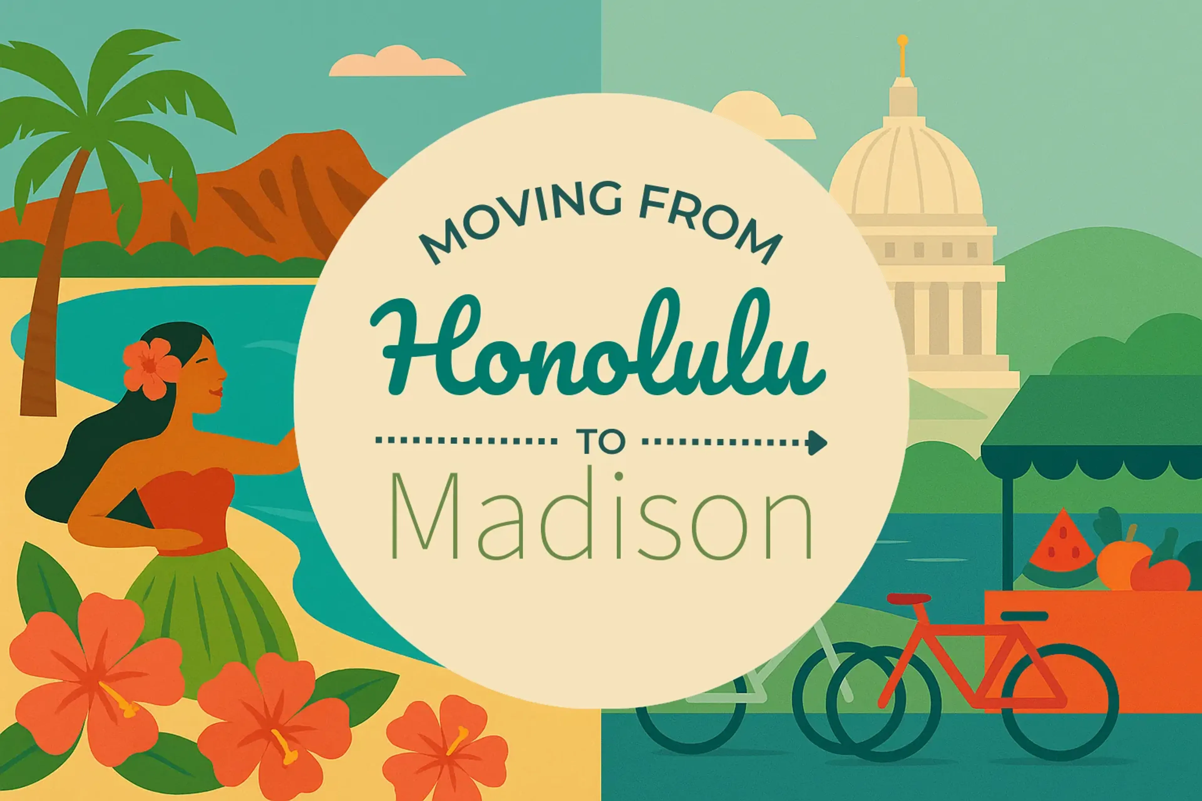 Side-by-side comparison of Honolulu to Madison moving companies