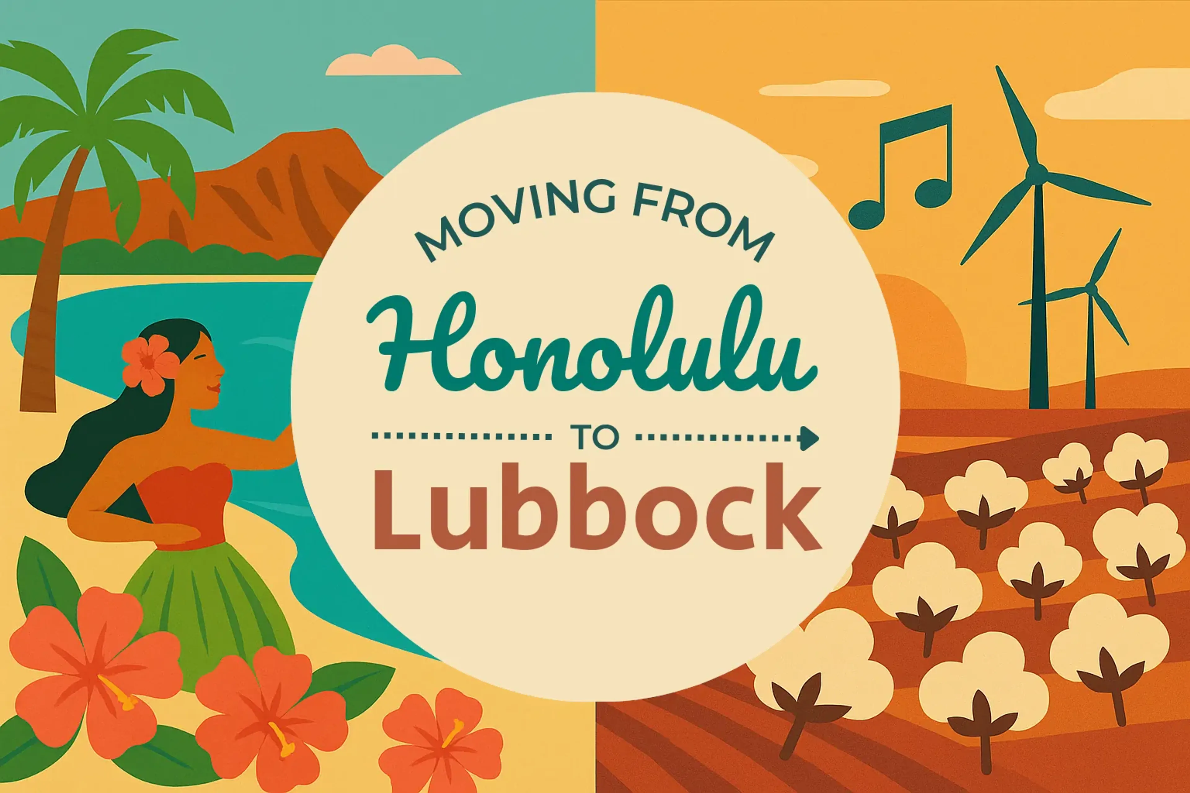 Side-by-side comparison of Honolulu to Lubbock moving companies