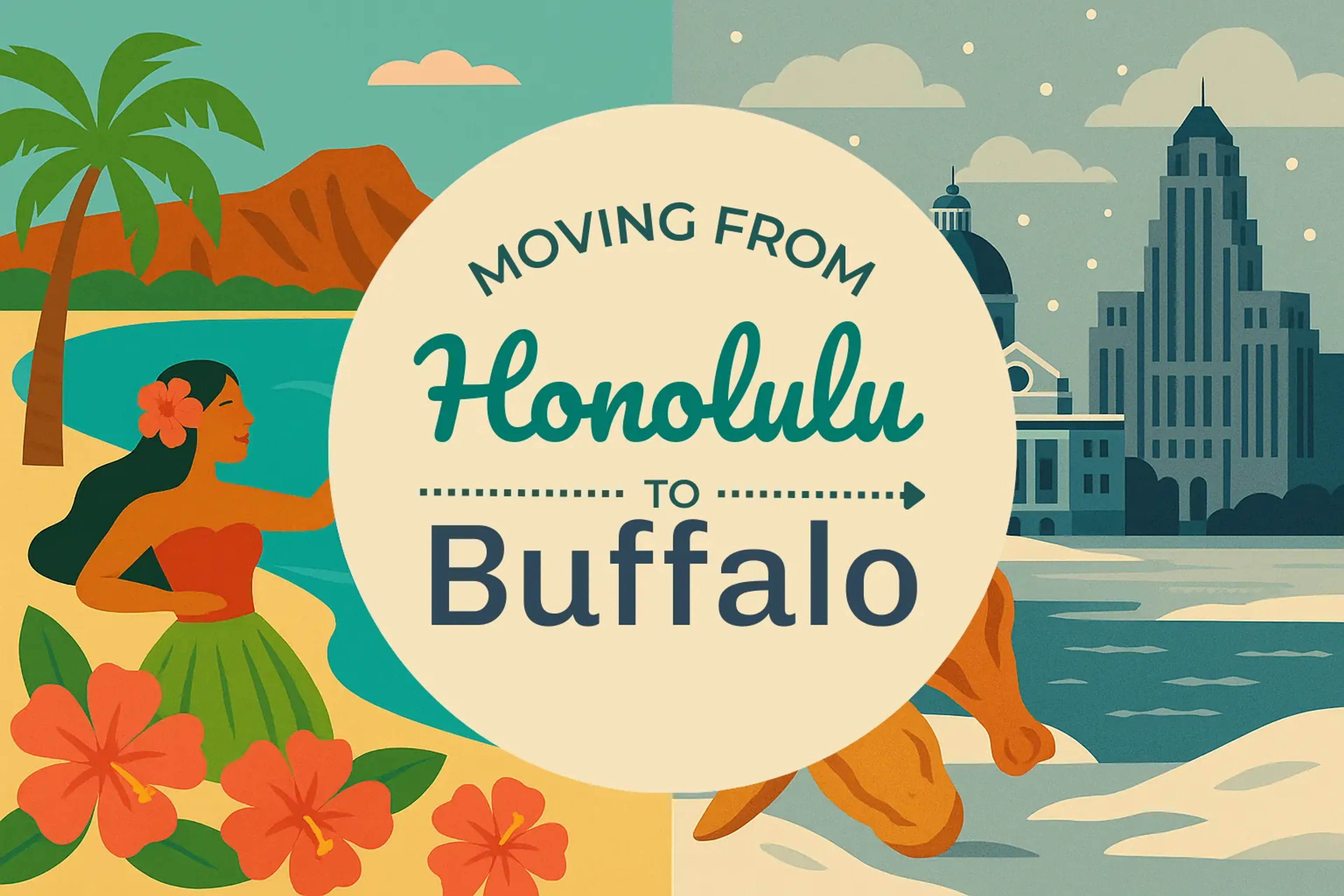Side-by-side comparison of Honolulu to Buffalo moving companies
