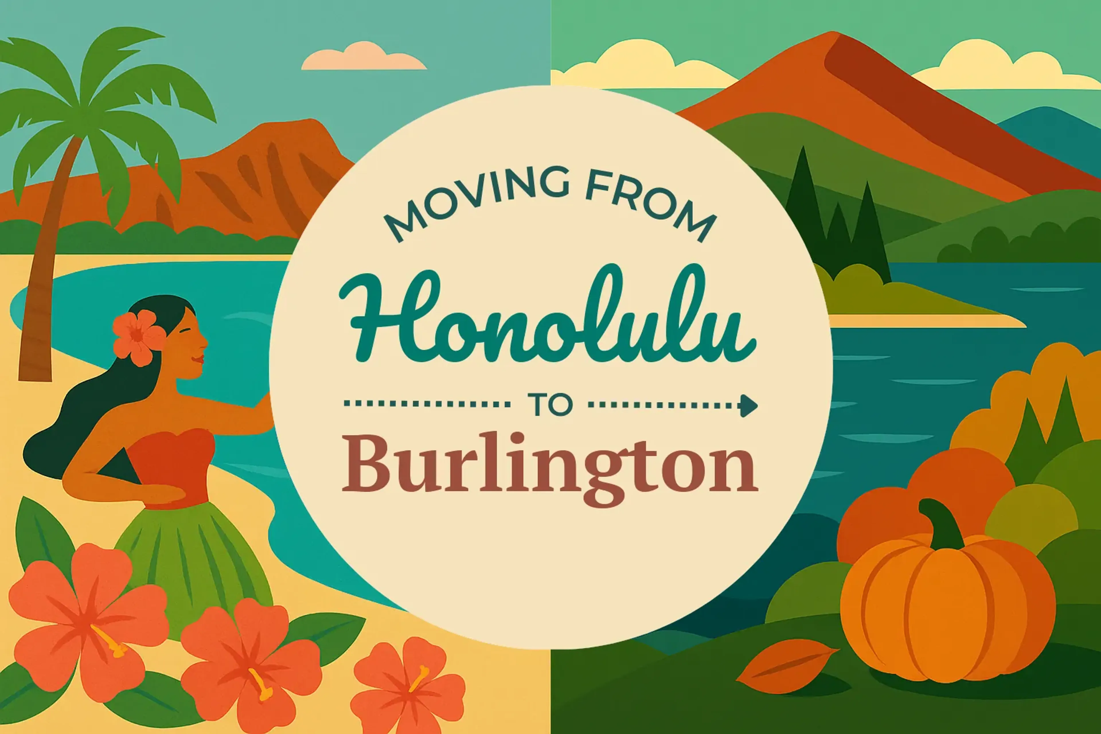 Side-by-side comparison of Honolulu to Burlington moving companies