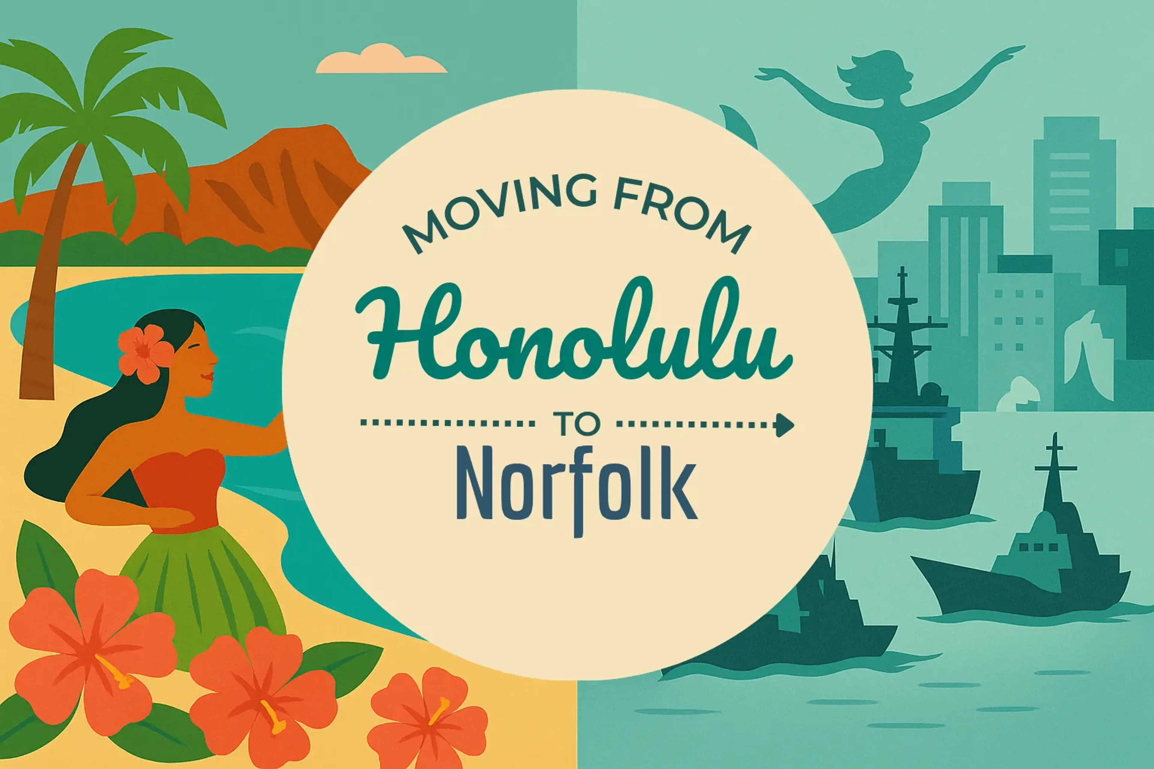 Side-by-side comparison of Honolulu to Norfolk moving companies