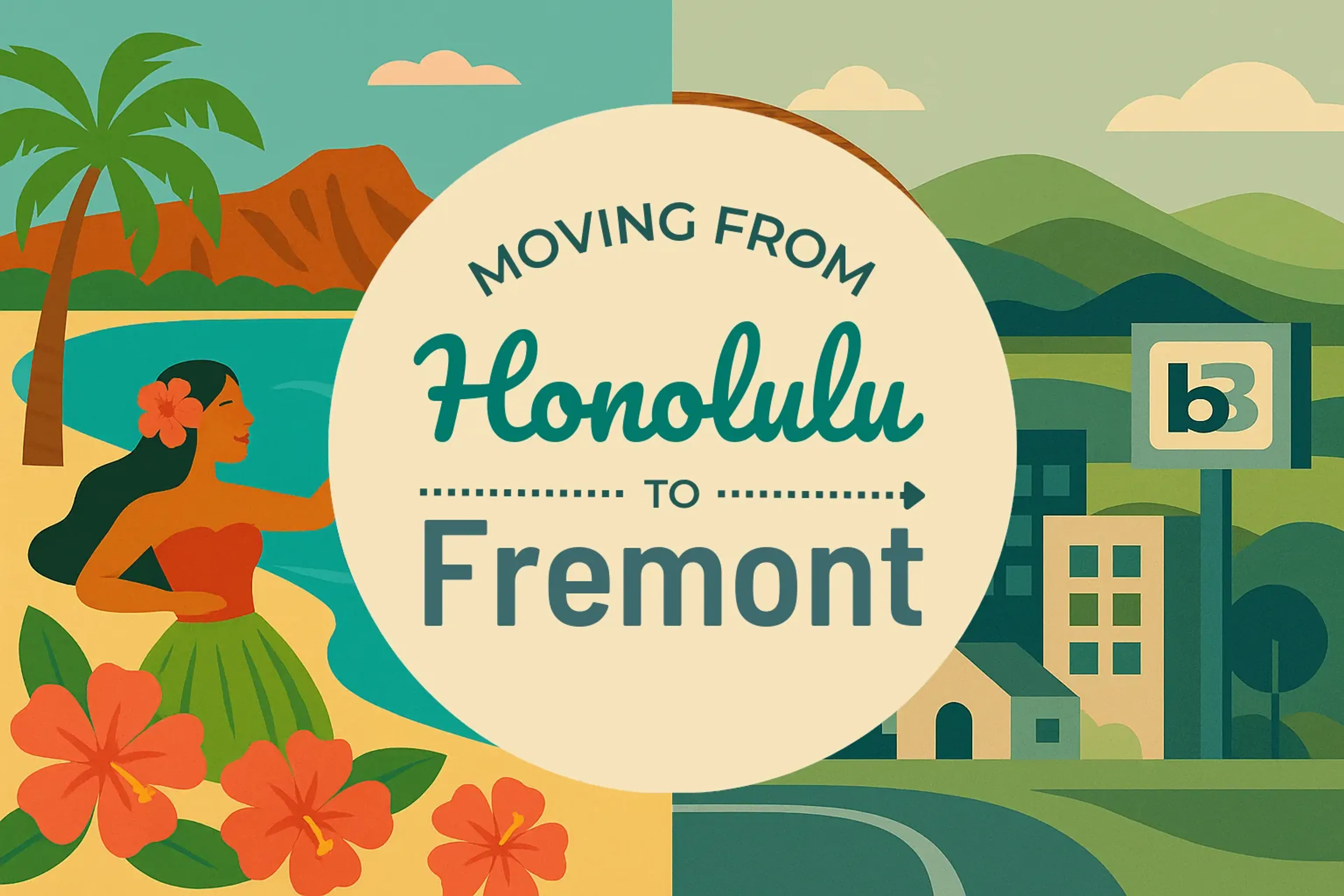 Side-by-side comparison of Honolulu to Fremont moving companies
