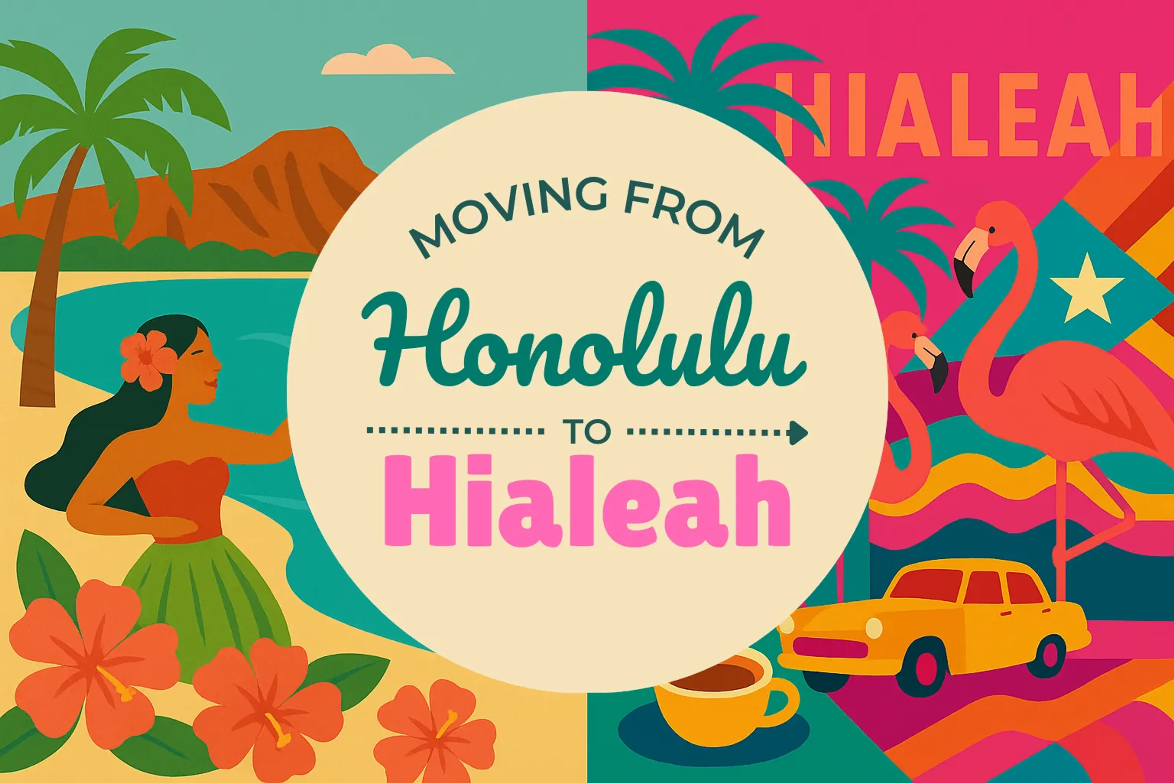 Side-by-side comparison of Honolulu to Hialeah moving companies