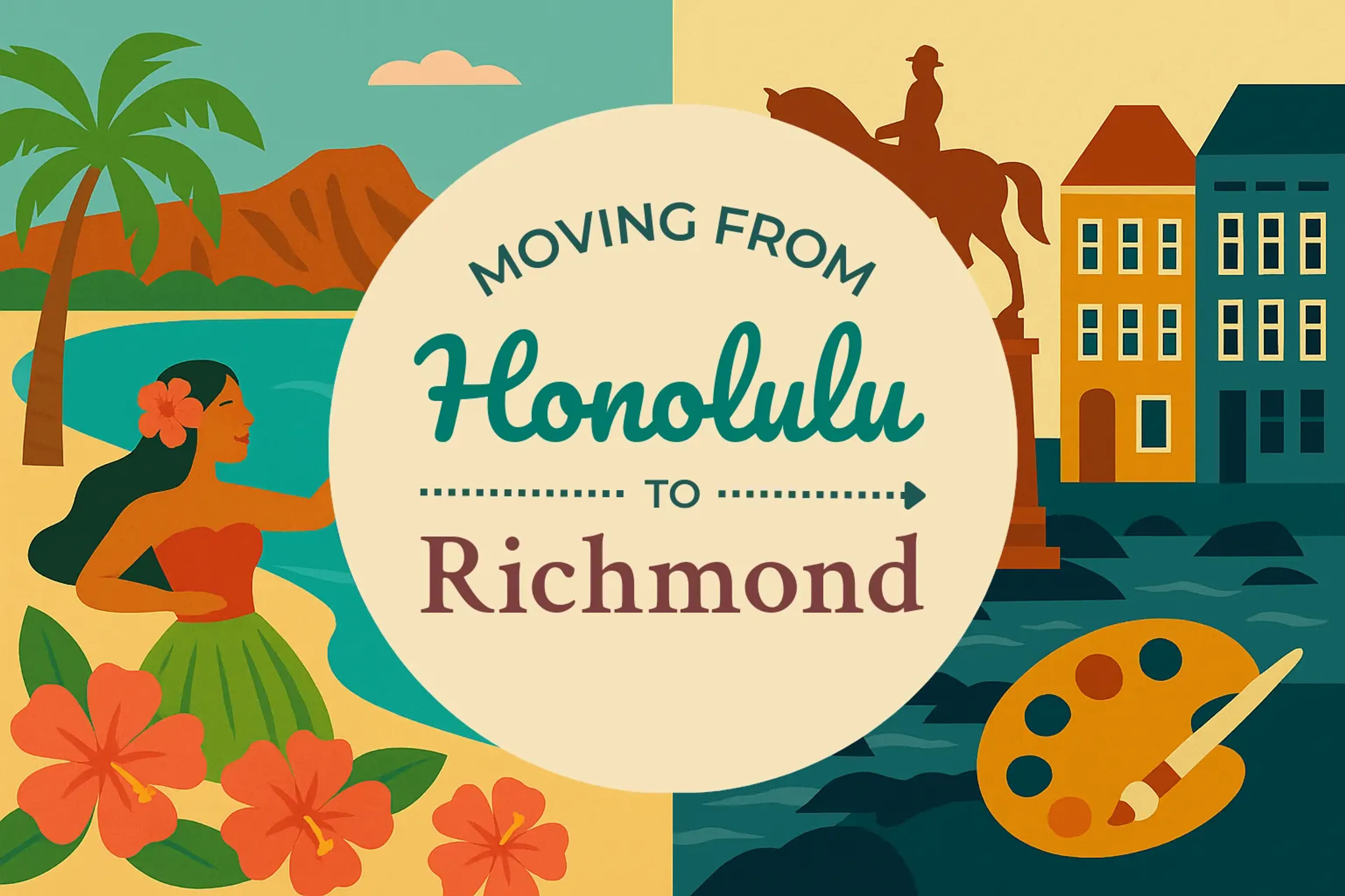 Side-by-side comparison of Honolulu to Richmond moving companies