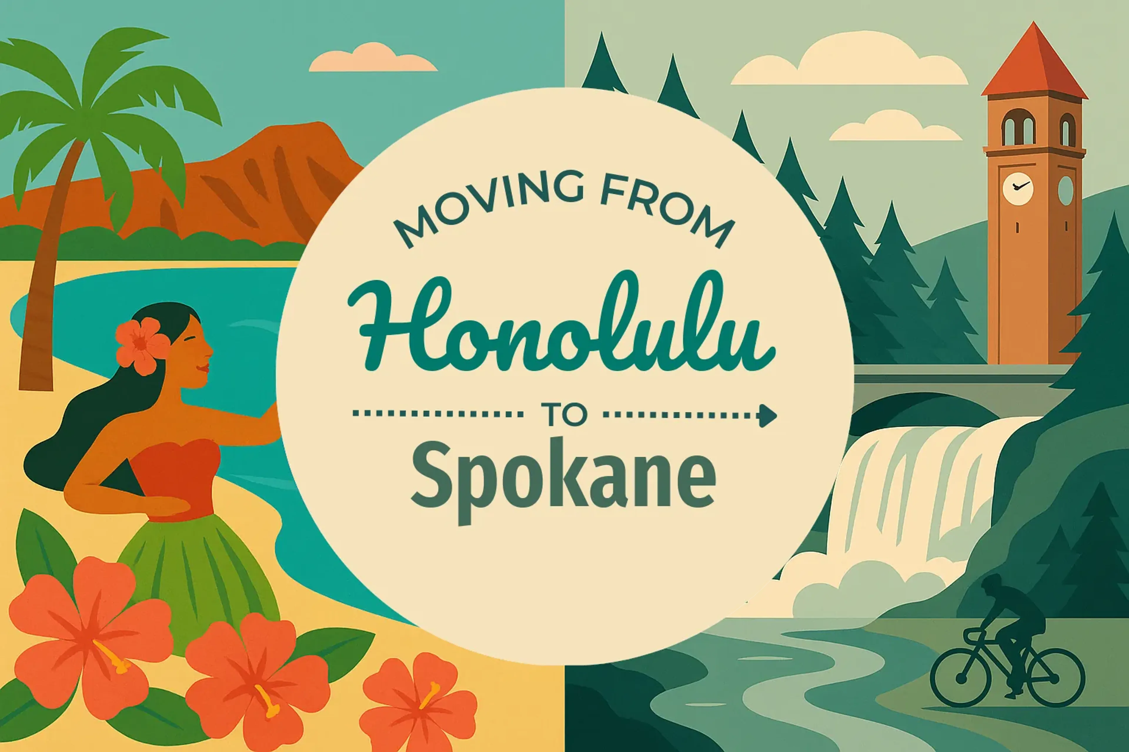Side-by-side comparison of Honolulu to Spokane moving companies