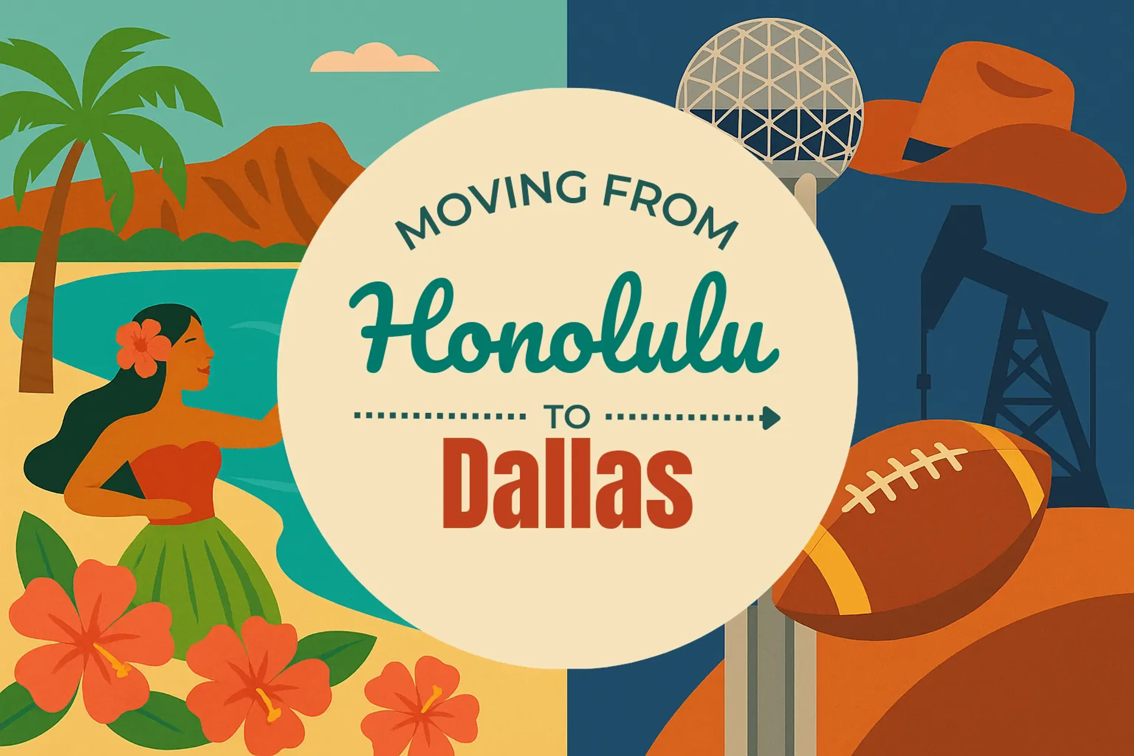 Side-by-side comparison of Honolulu to Dallas moving companies