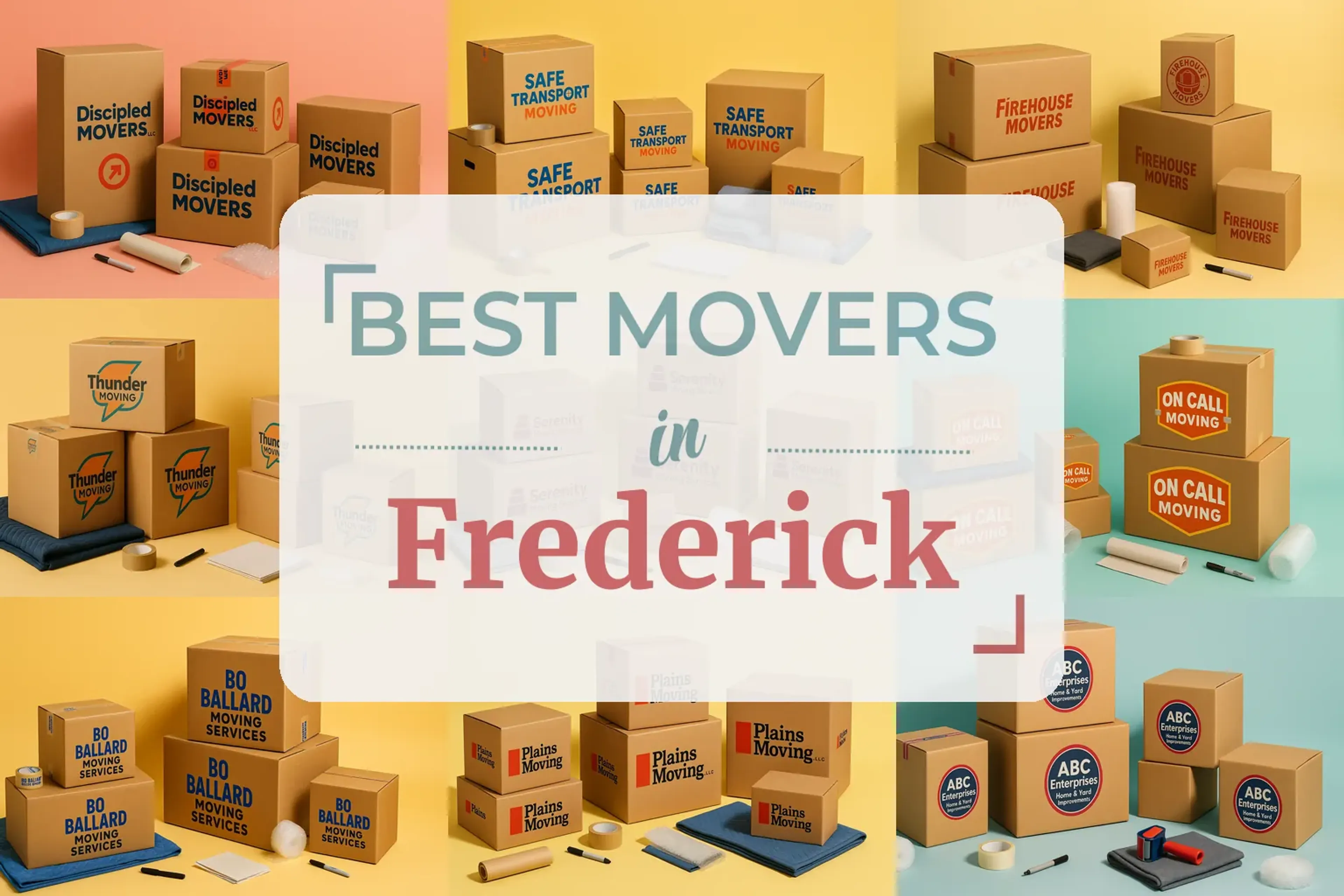 Side-by-side comparison of Frederick moving companies