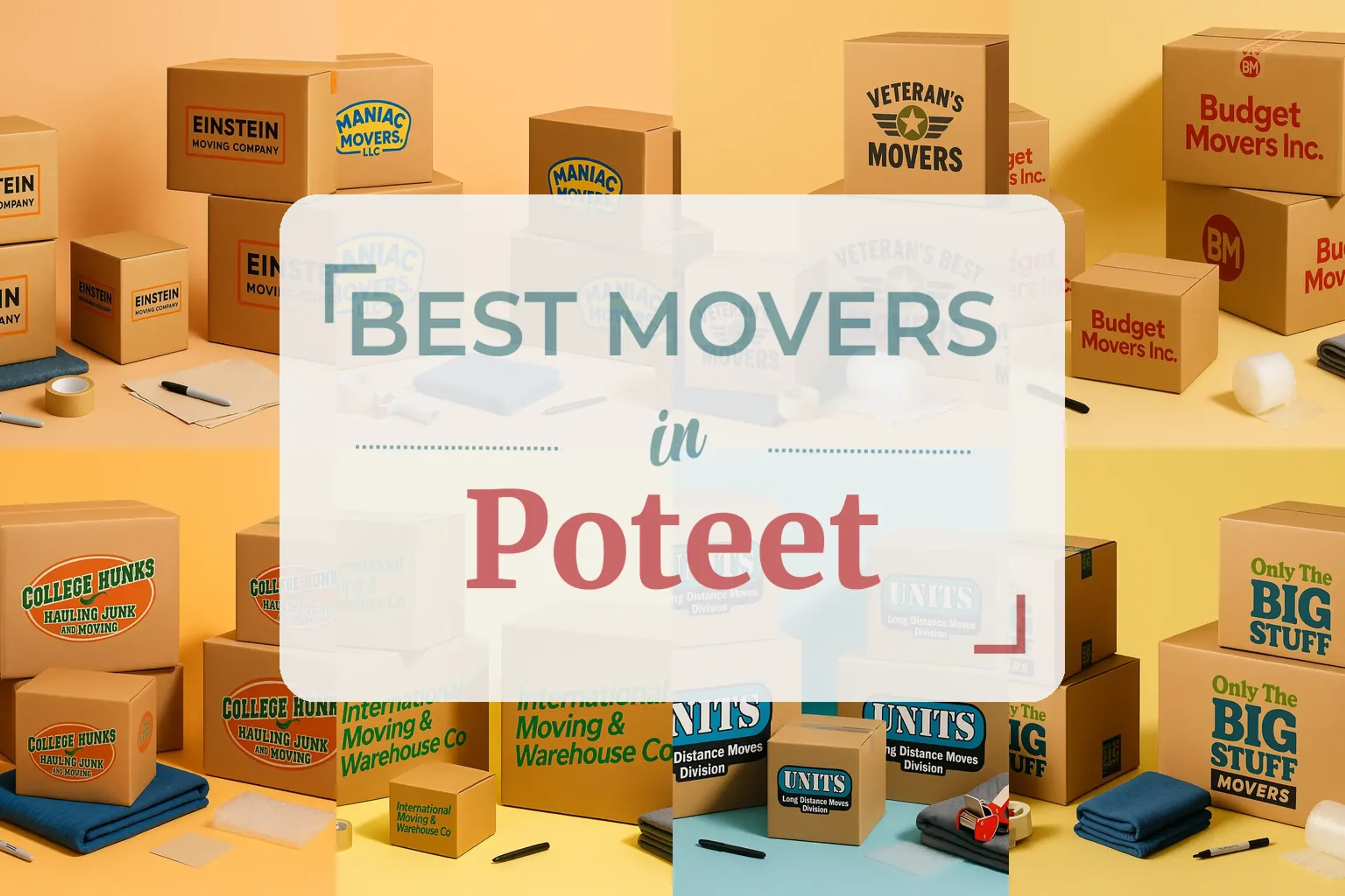 Side-by-side comparison of Poteet moving companies