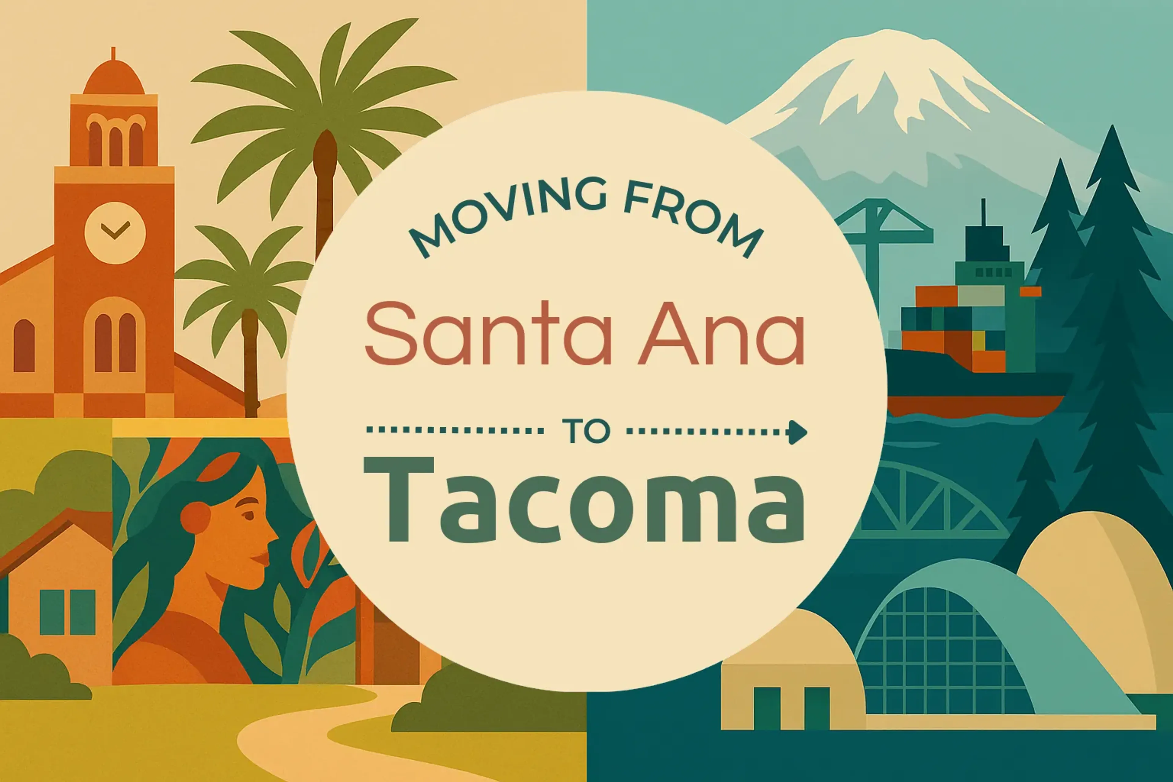 Side-by-side comparison of Santa Ana to Tacoma moving companies