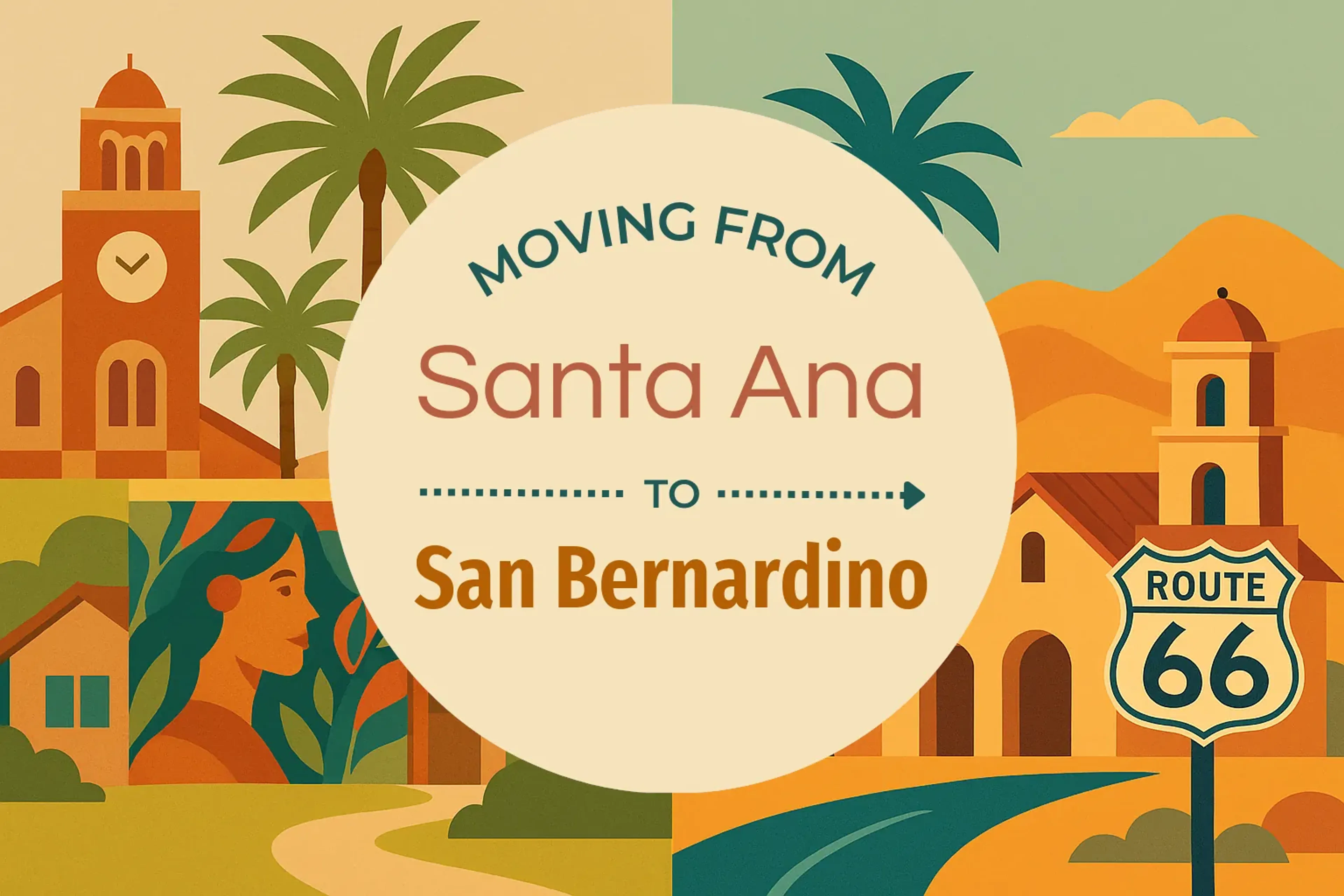 Side-by-side comparison of Santa Ana to San Bernardino moving companies
